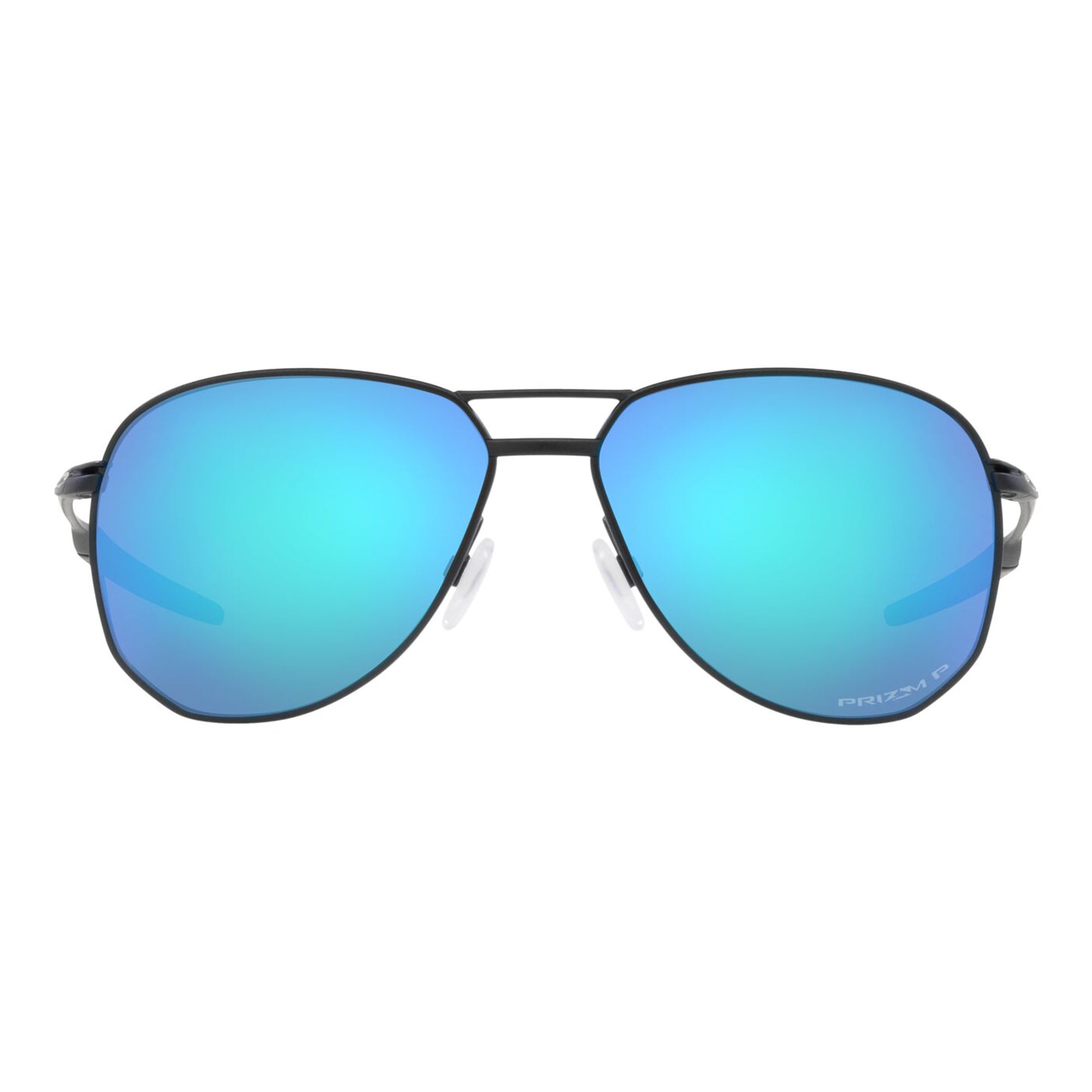 Oakley Contrail Ti Sunglasses Satin Light Steel/Prizm Sapphire Polarized 