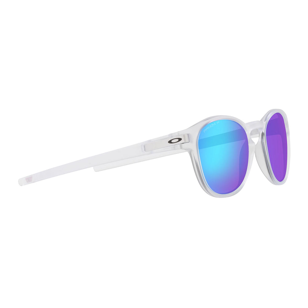 Oakley Latch Sunglasses Matte Clear/Prizm Sapphire Polarized
