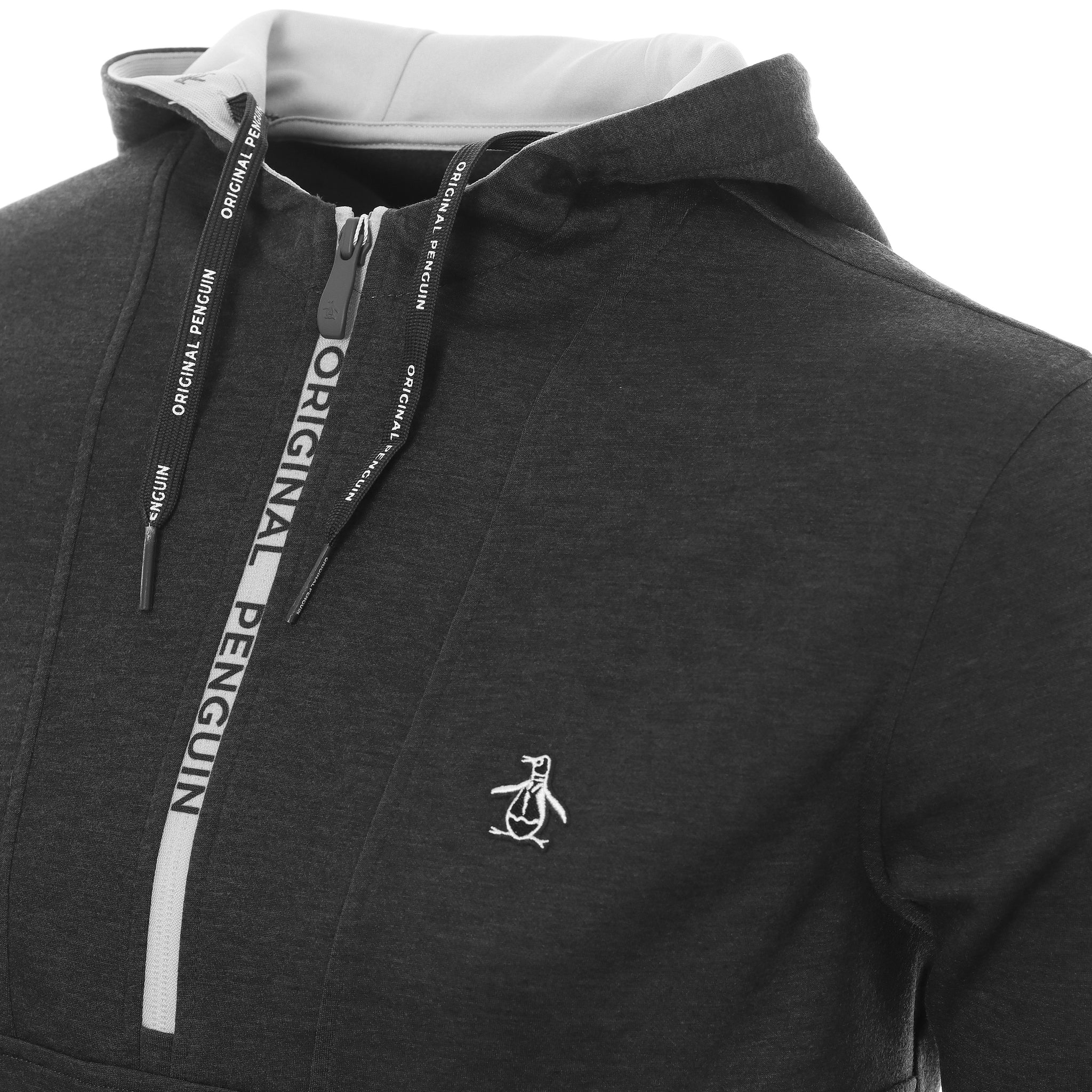 Original Penguin Golf 1/4 Zip Performance Hoodie OGKFC032 Caviar