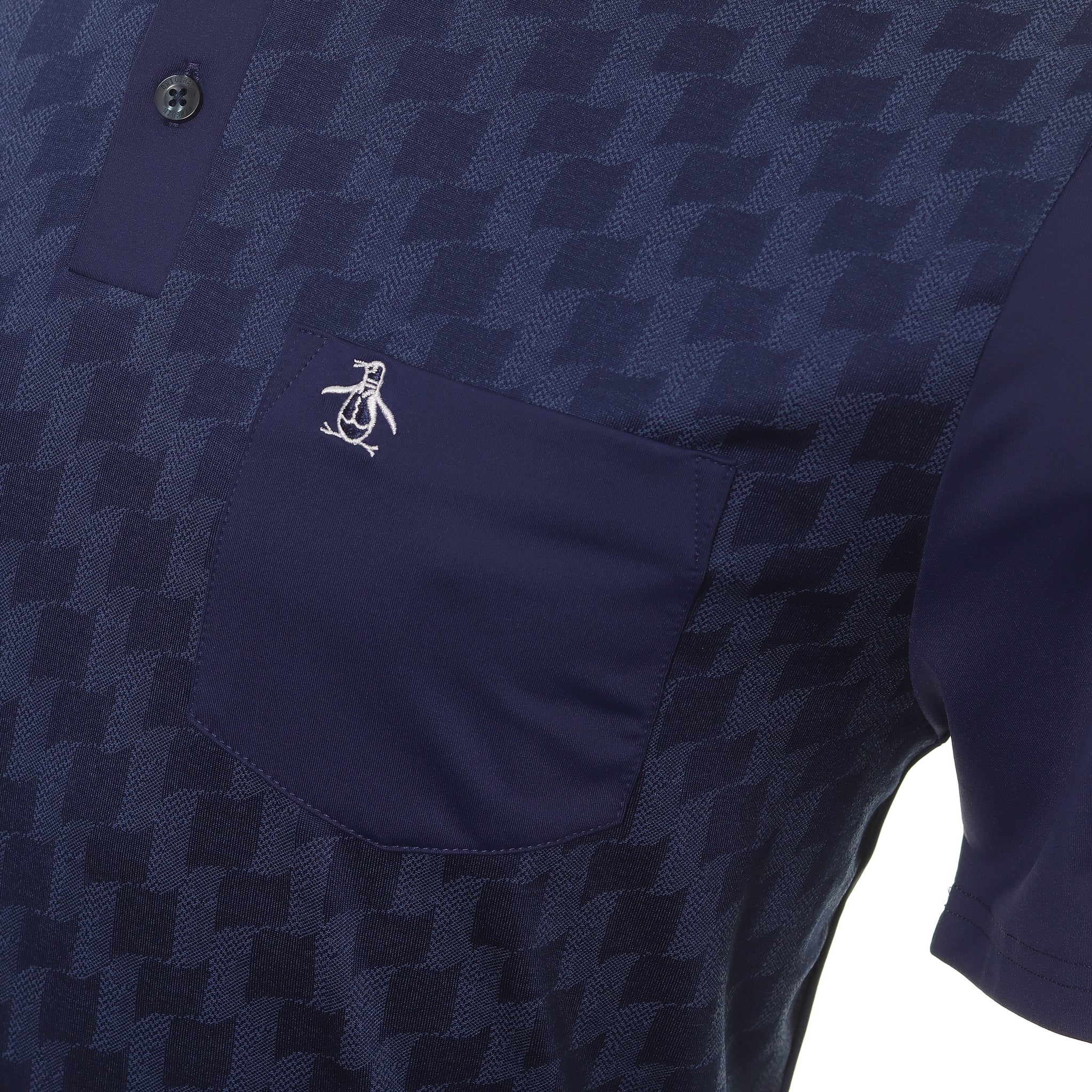 Original Penguin Golf 50's Colour Block Print Polo Shirt