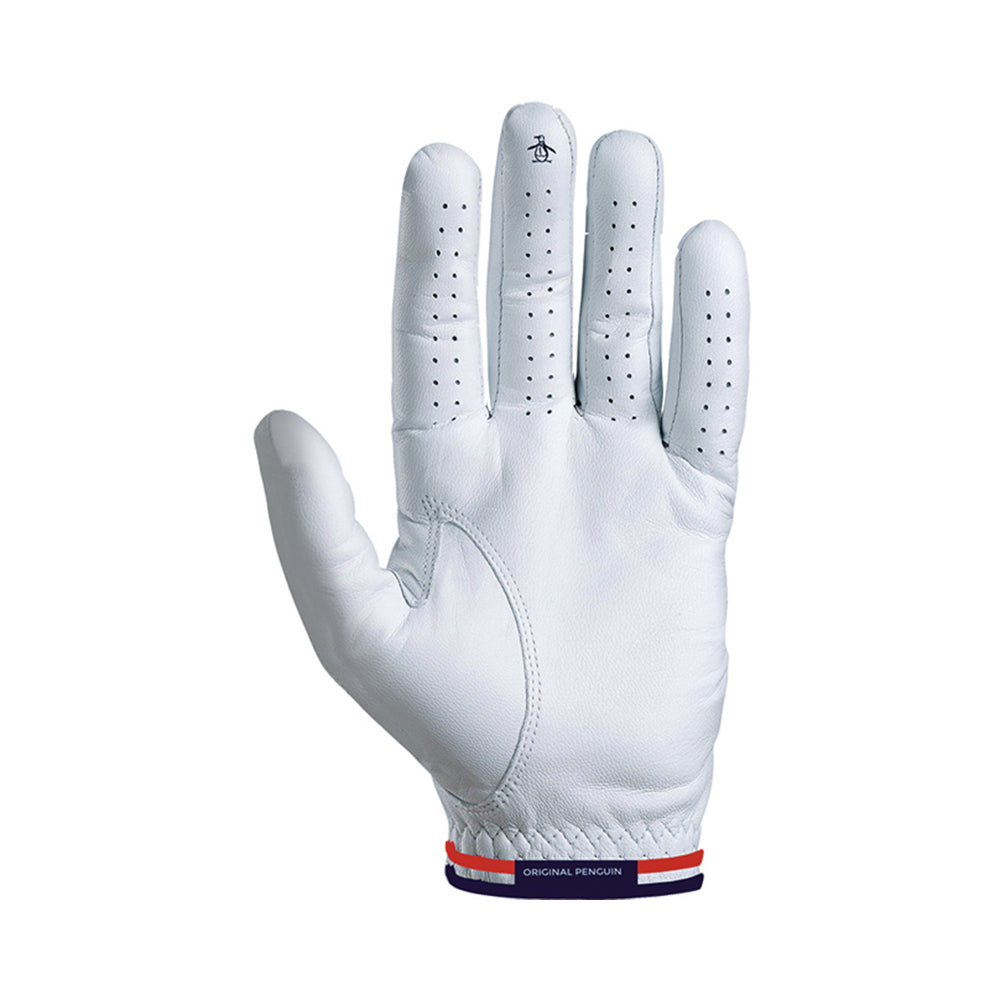 Original Penguin Golf Double Tipped Leather Glove Bright White 118