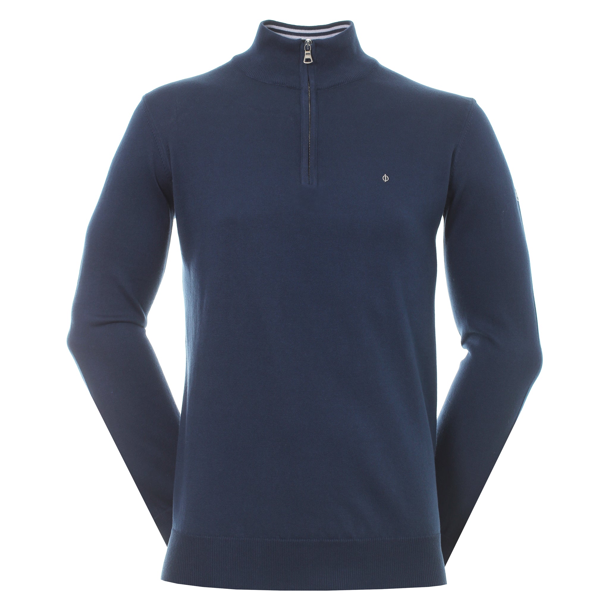 Oscar Jacobson Waldorf Pin Zip Sweater
