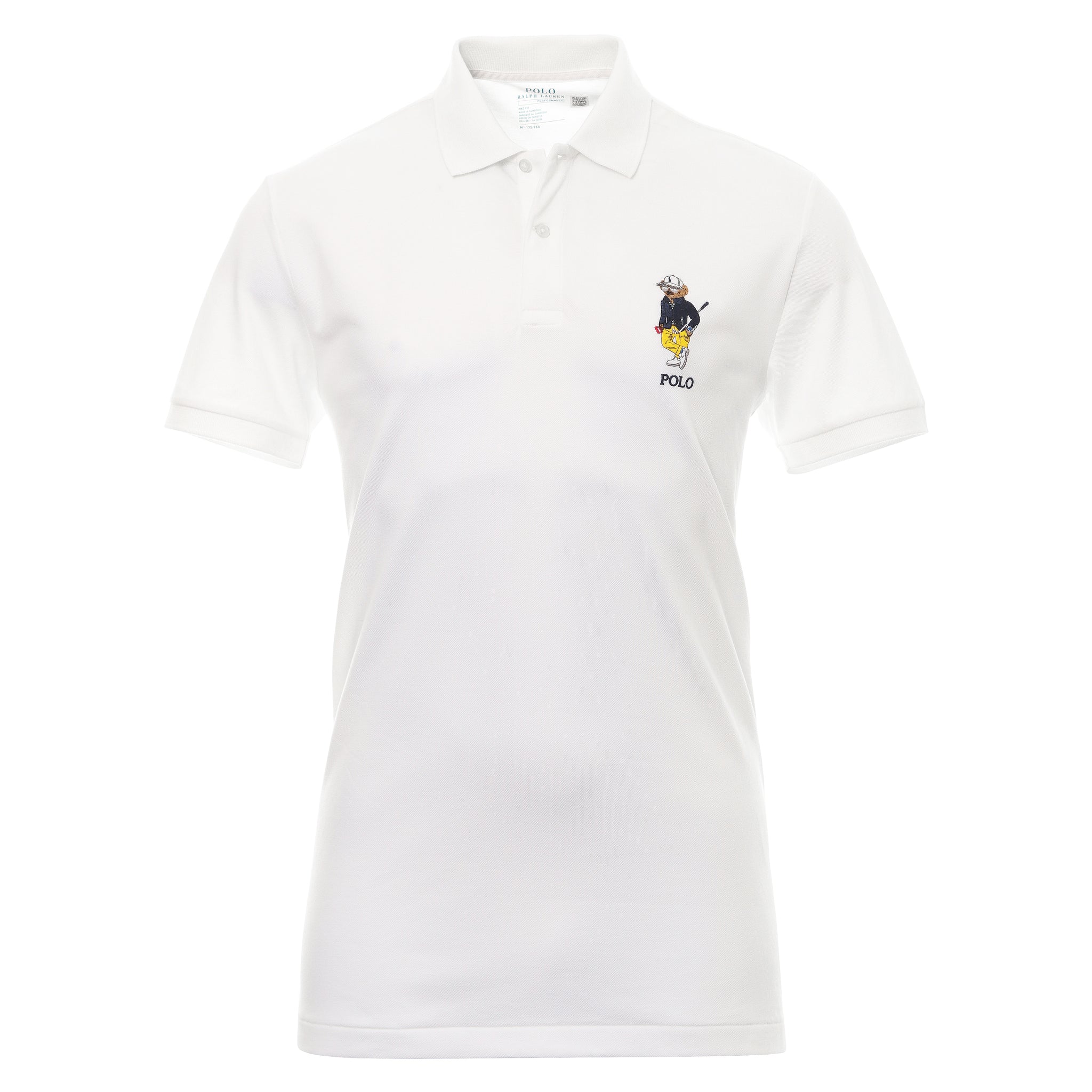Polo Golf Ralph Lauren Stretch Pique Bear Shirt 710899528 Pure White ...