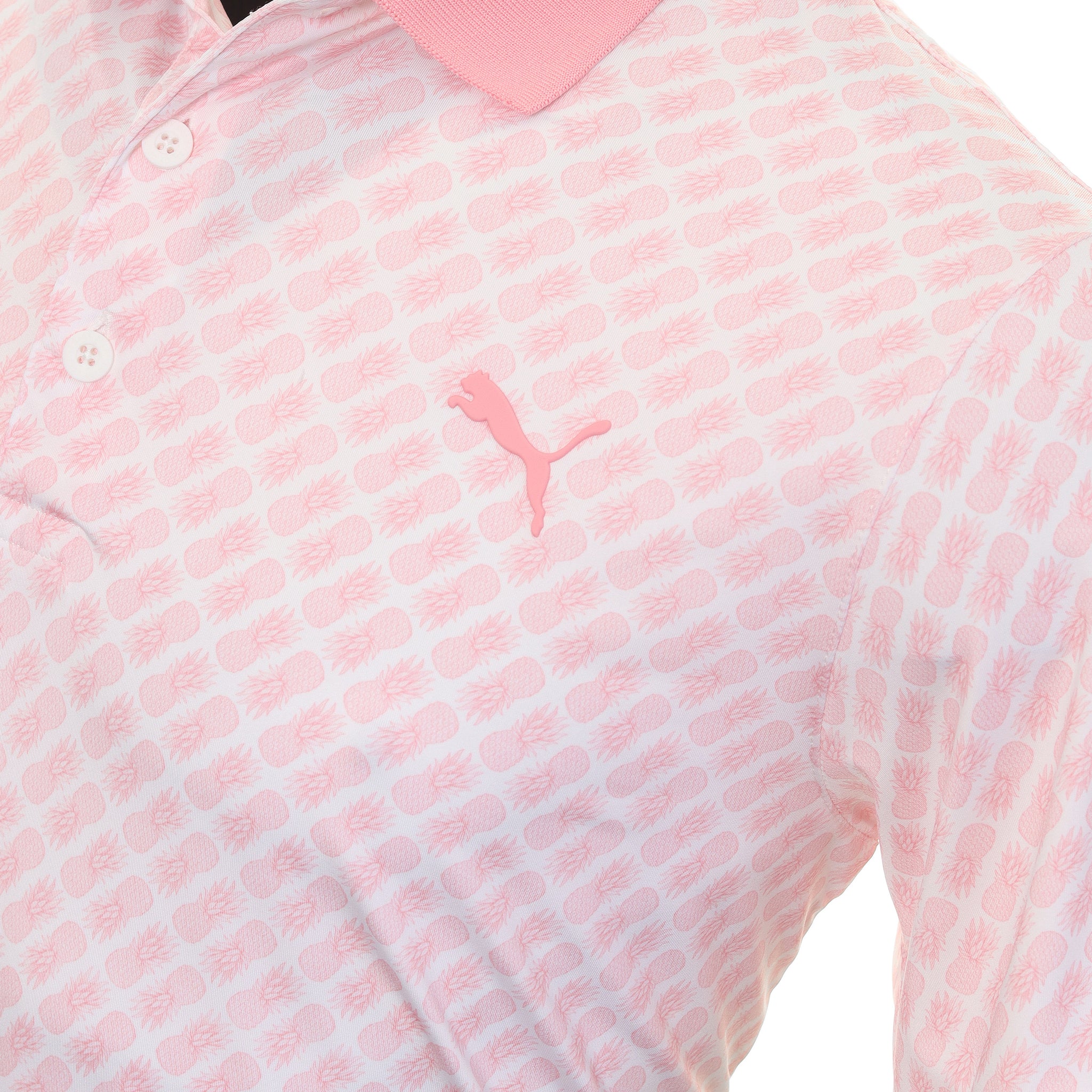 Puma Golf Pineapples Polo Shirt 538992 Flamingo Pink 08 Function18