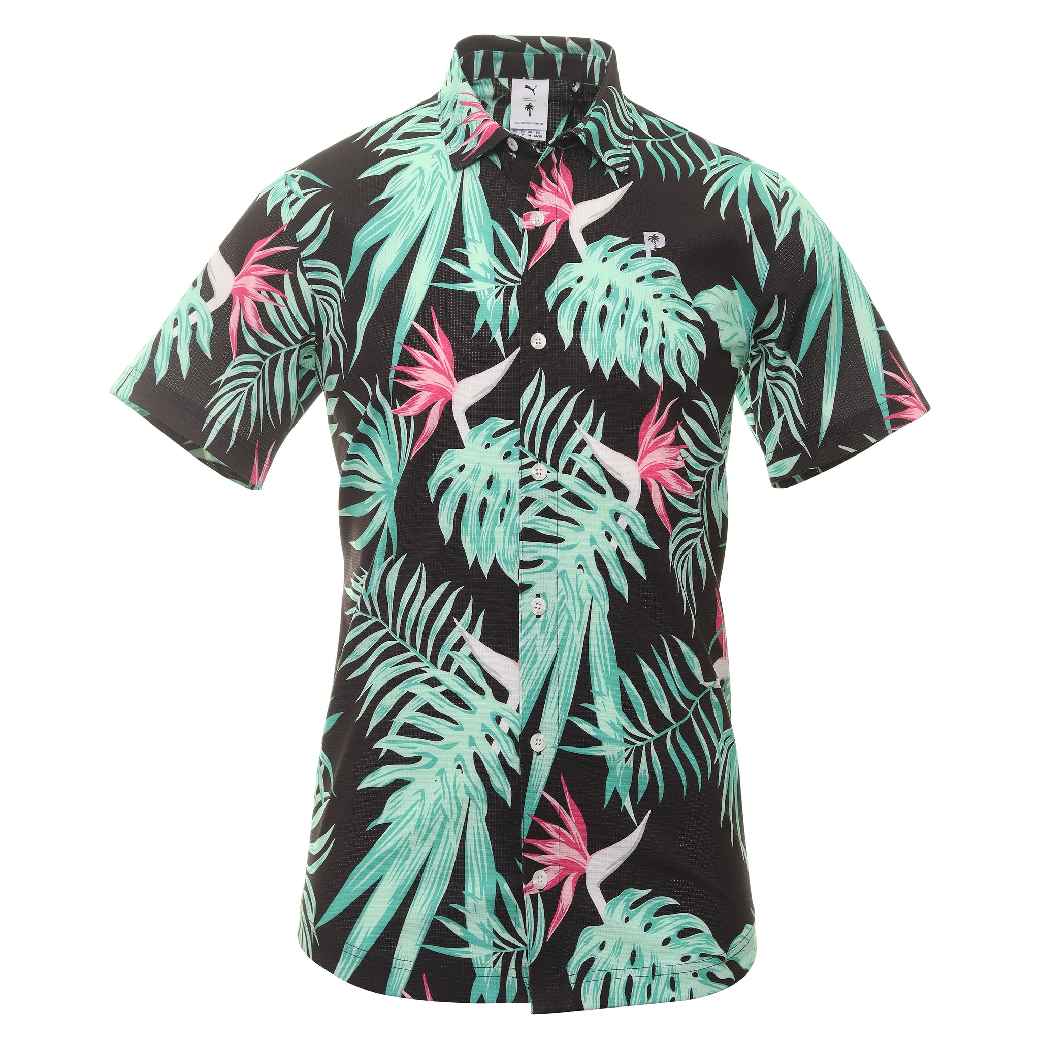 Puma Golf x PTC Paradise Button Down Shirt 539204 Puma Black 02