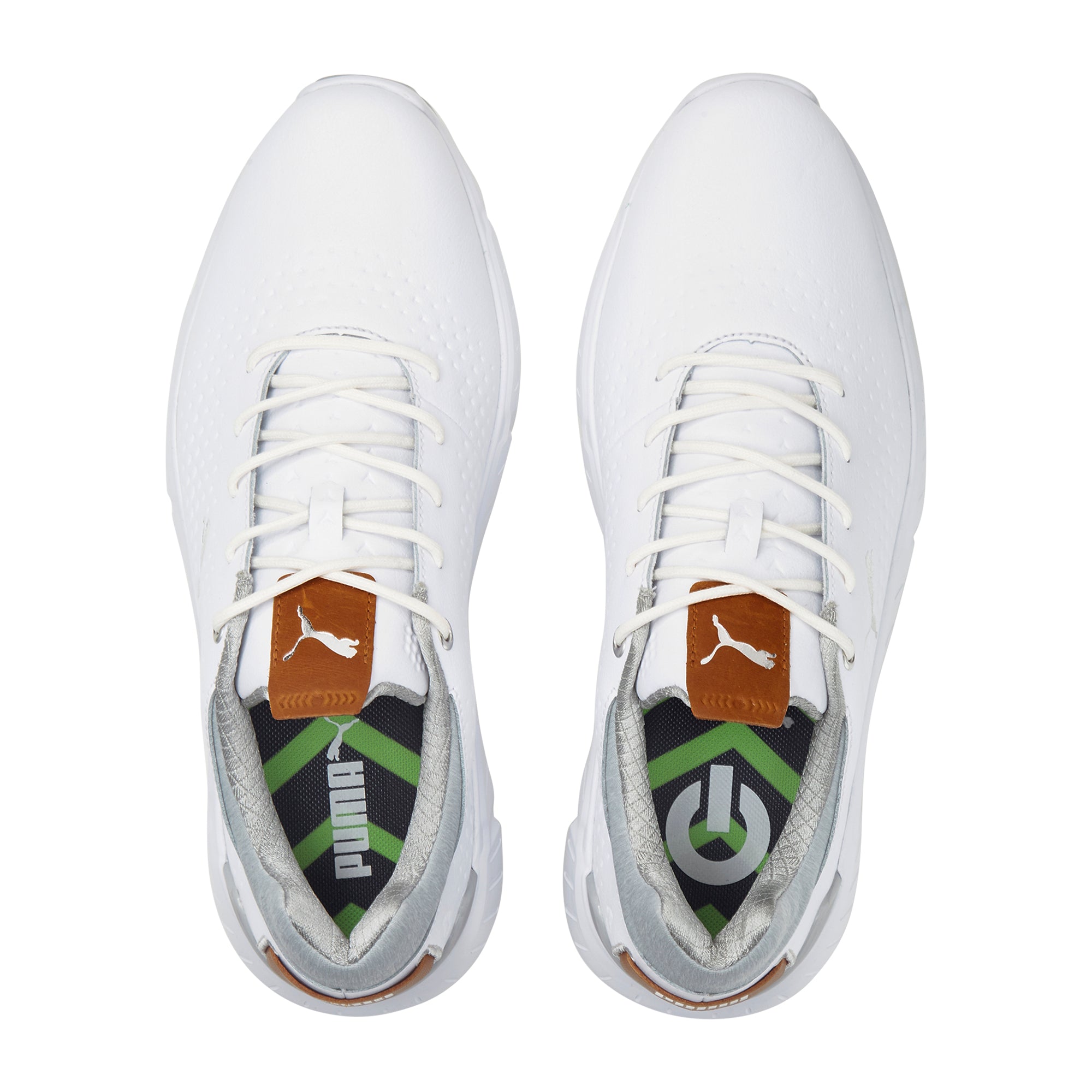 Puma Ignite Articulate Leather Golf Shoes White/Silver 01