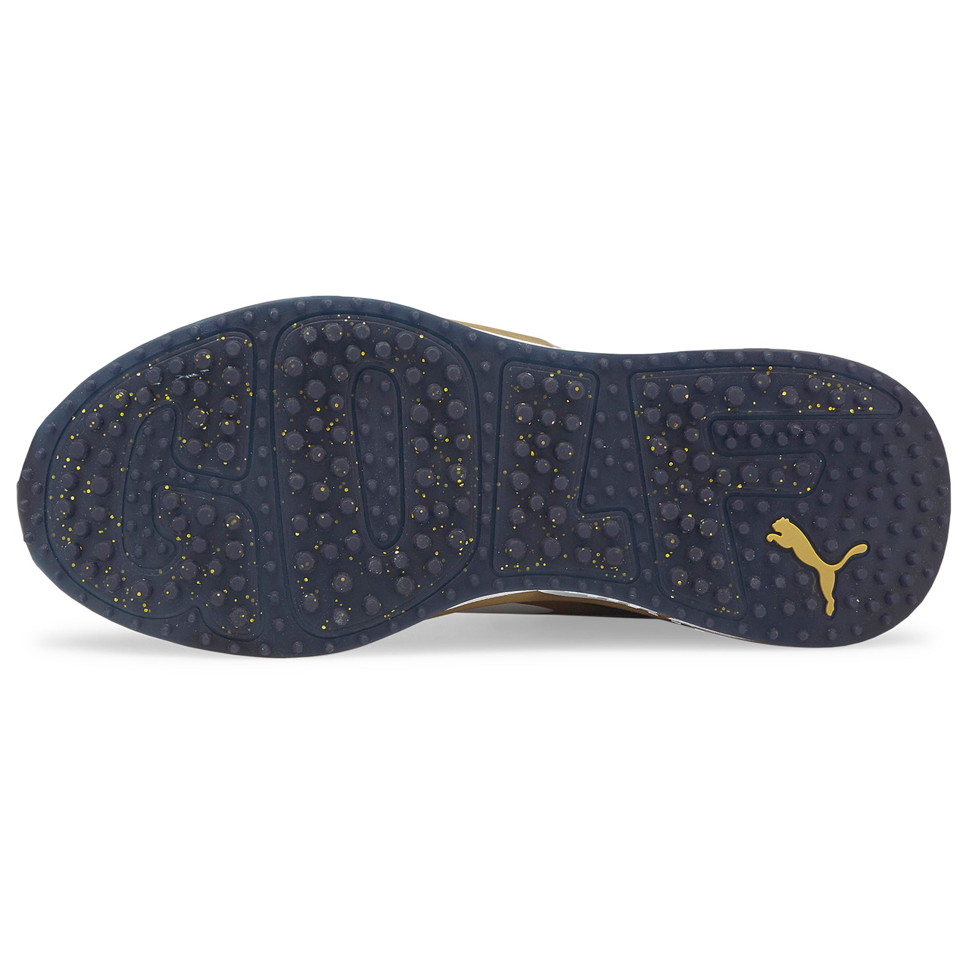 Puma x PTC GS Fast Golf Shoes 376501 Navy Blazer Gold Puma White
