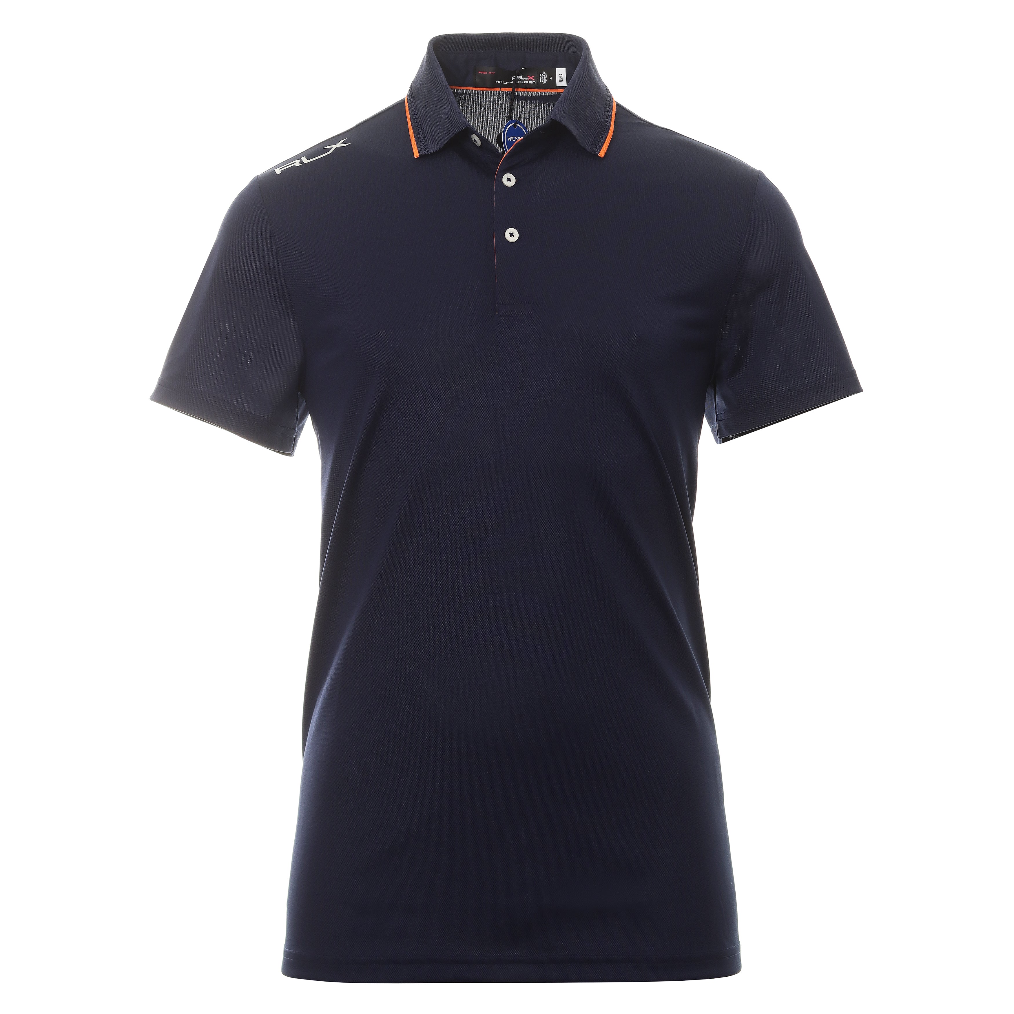 RLX Ralph Lauren Performance Tipped Polo Shirt 785899236 French Navy ...