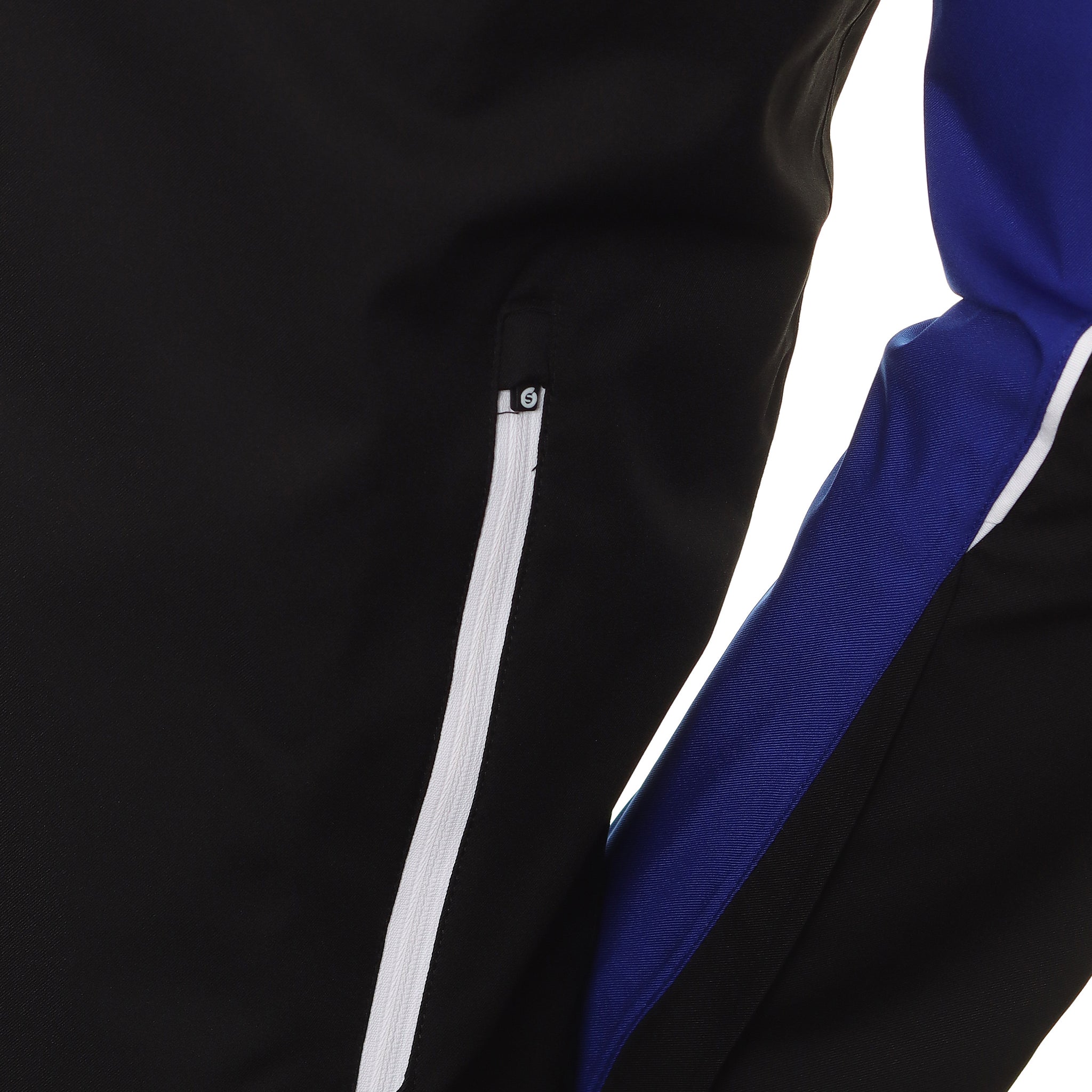 Sunderland Golf Matterhorn Waterproof Jacket Black/Electric Blue/White