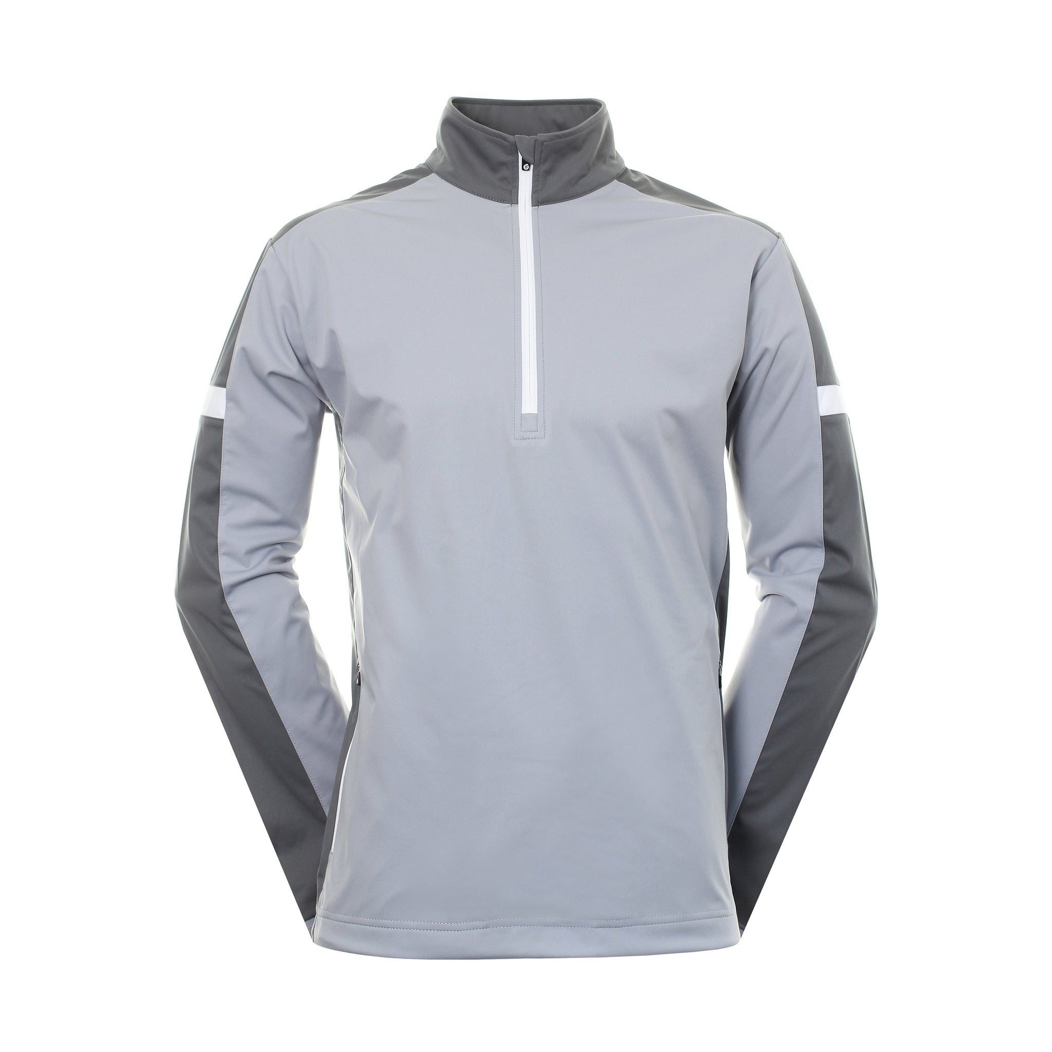 Sunderland Golf Nevada Zip Windshirt Silver/Gunmetal/White