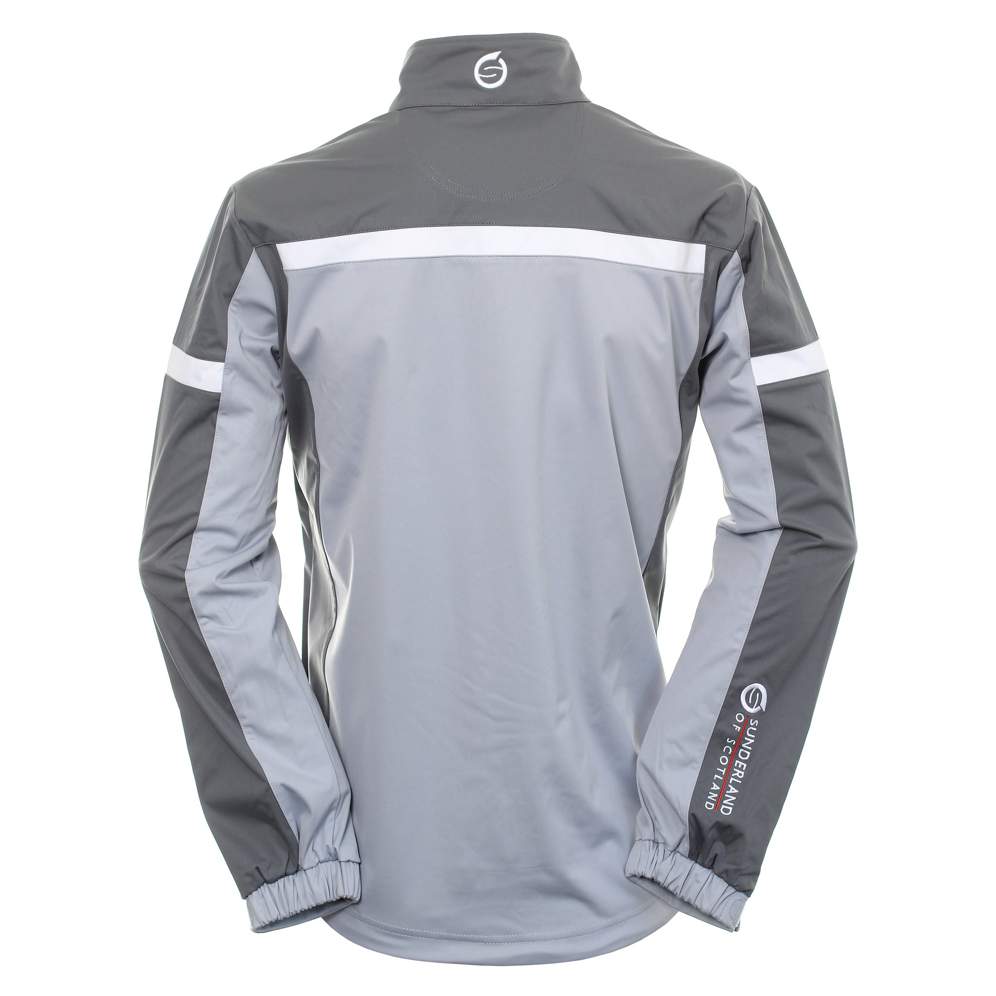 Sunderland Golf Nevada Zip Windshirt Silver/Gunmetal/White