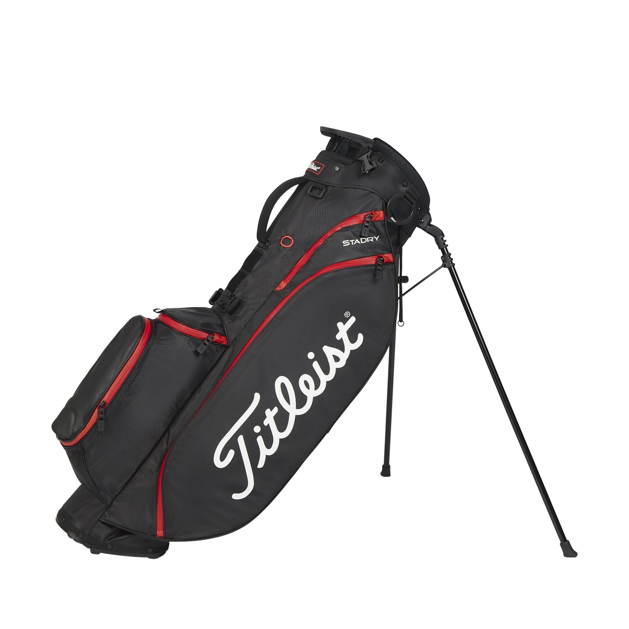 Titleist Players 4 StaDry Stand Golf Bag Black/Black/Red 006