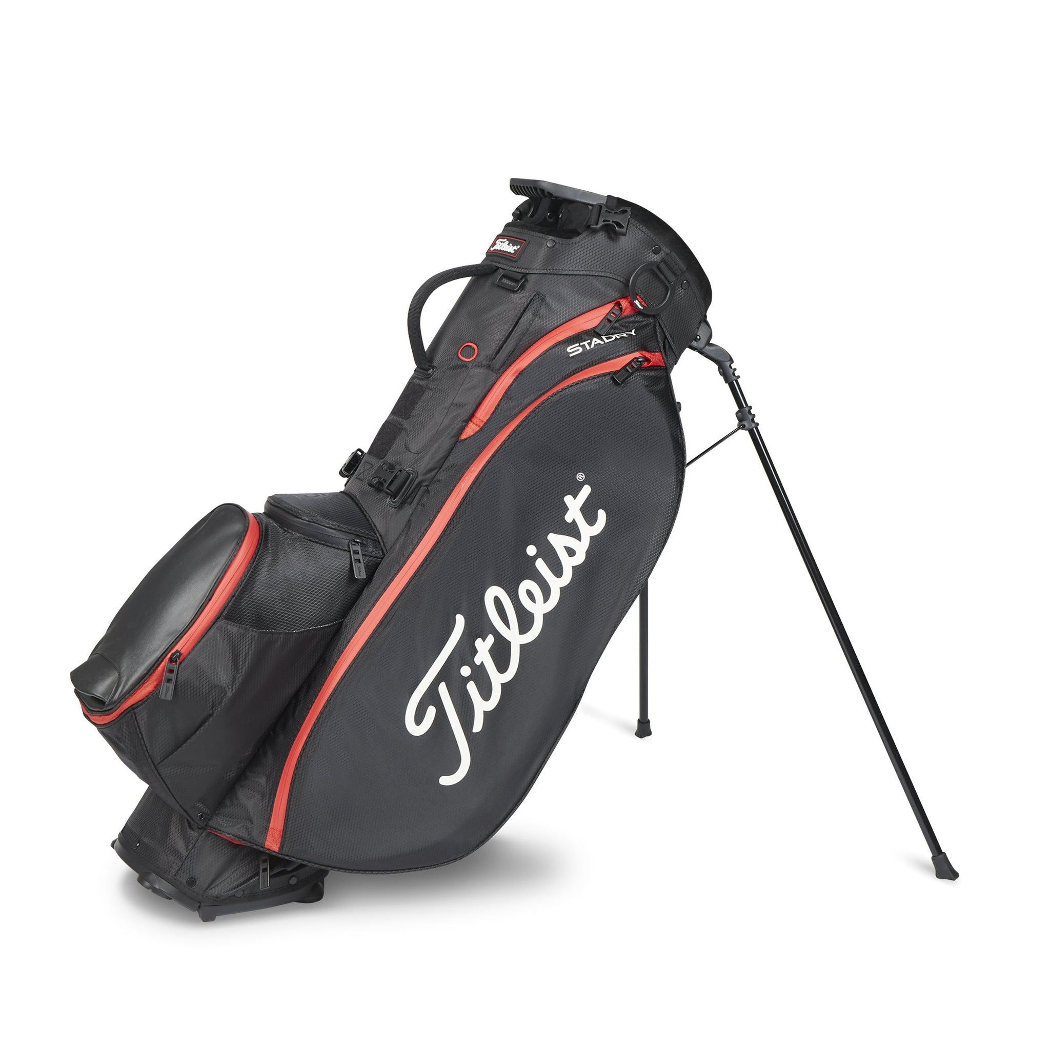 Titleist Players 5 StaDry Stand Golf Bag Black/Black/Red 006