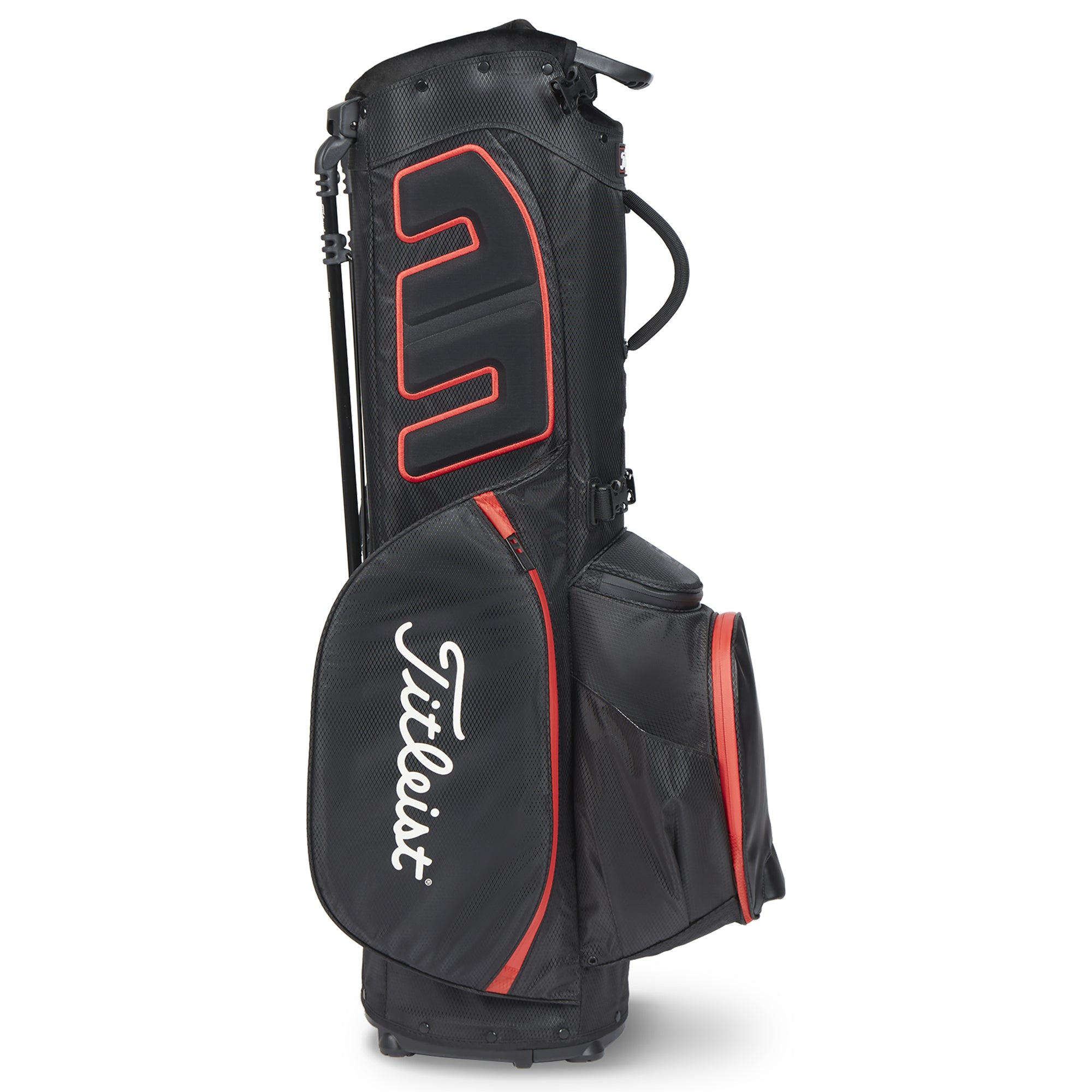 Titleist Players 5 StaDry Stand Golf Bag Black/Black/Red 006