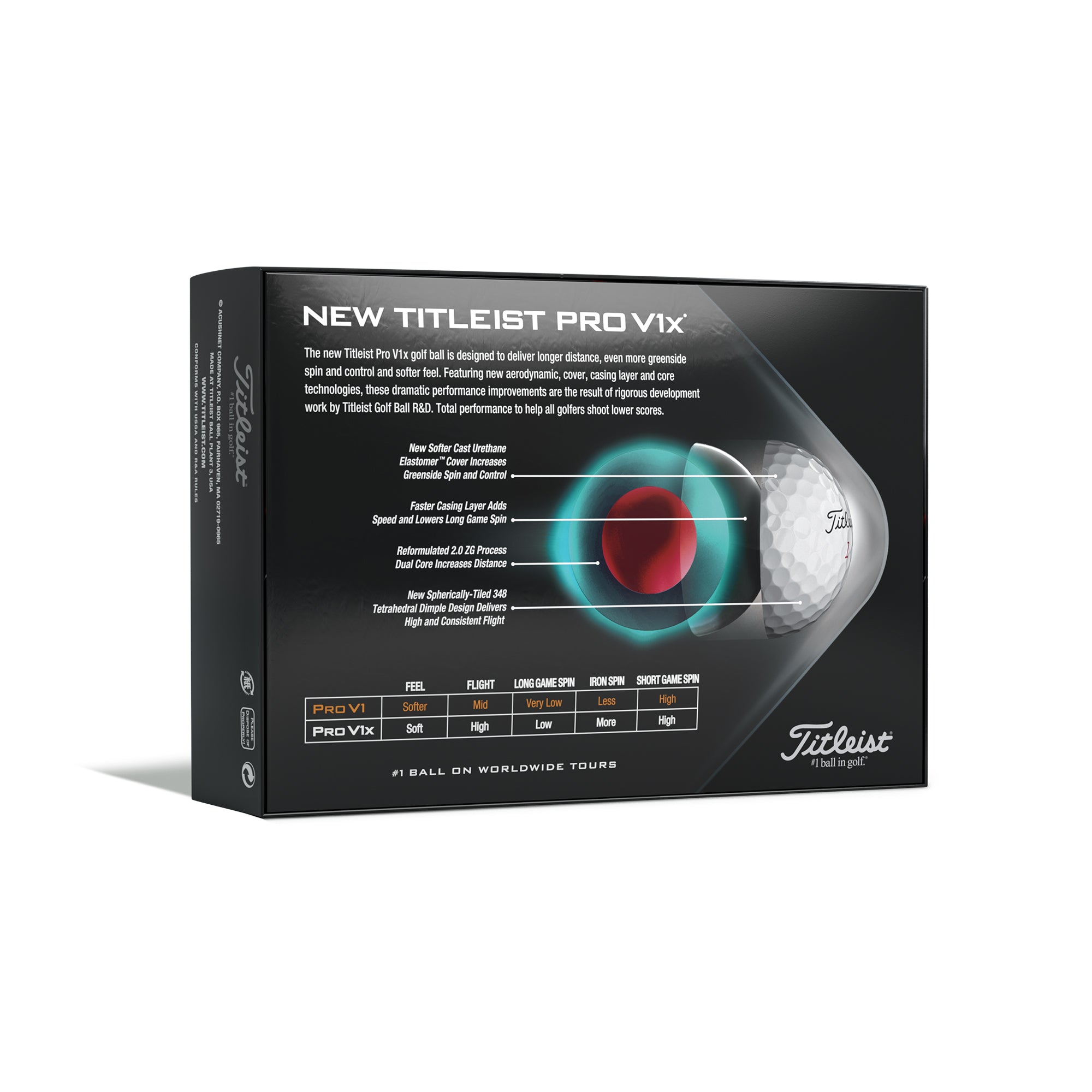 Titleist Pro V1x Aim Golf Balls T2047SAIM White Function18