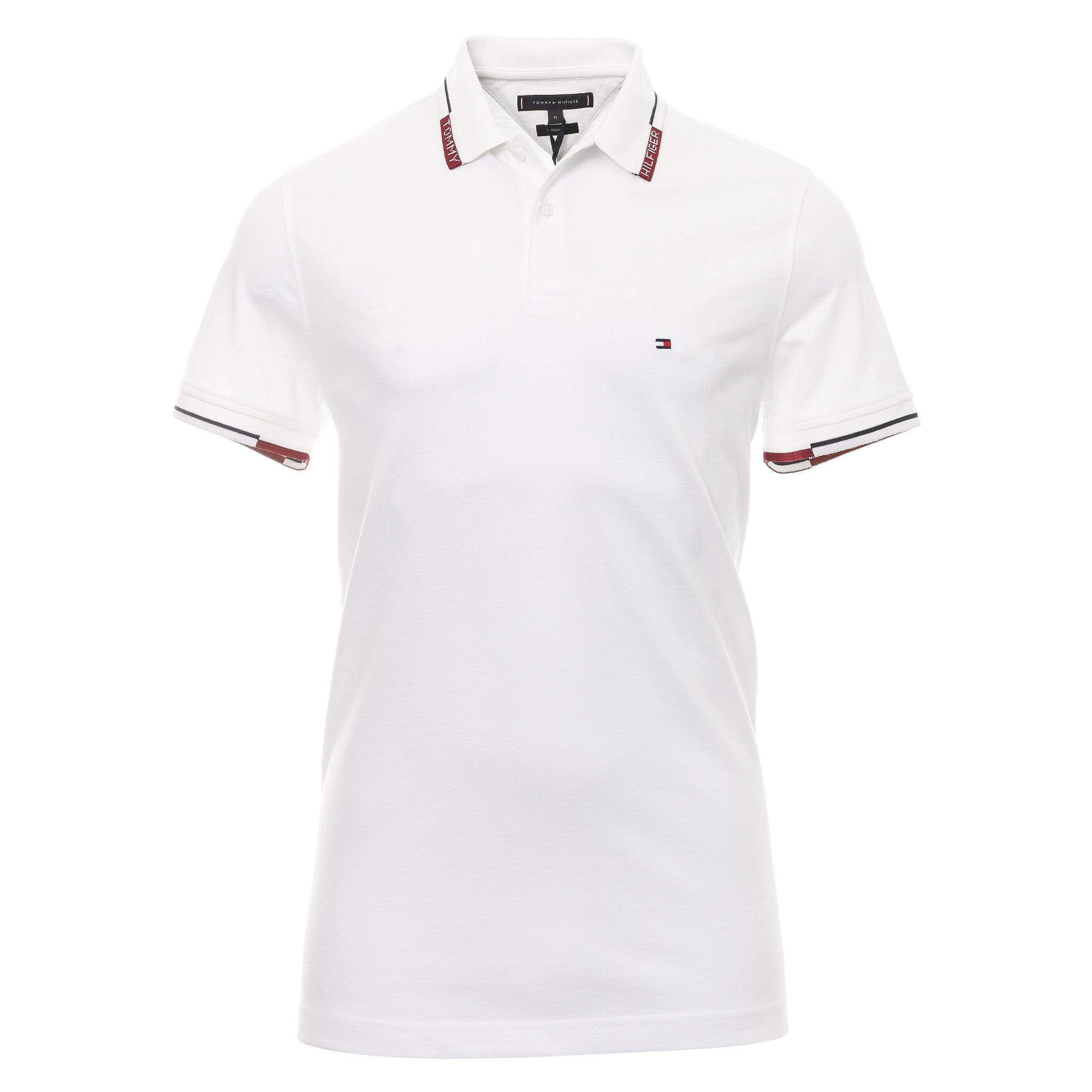 Tommy Hilfiger Collar Placement Polo Shirt MW0MW30774 White YBR ...