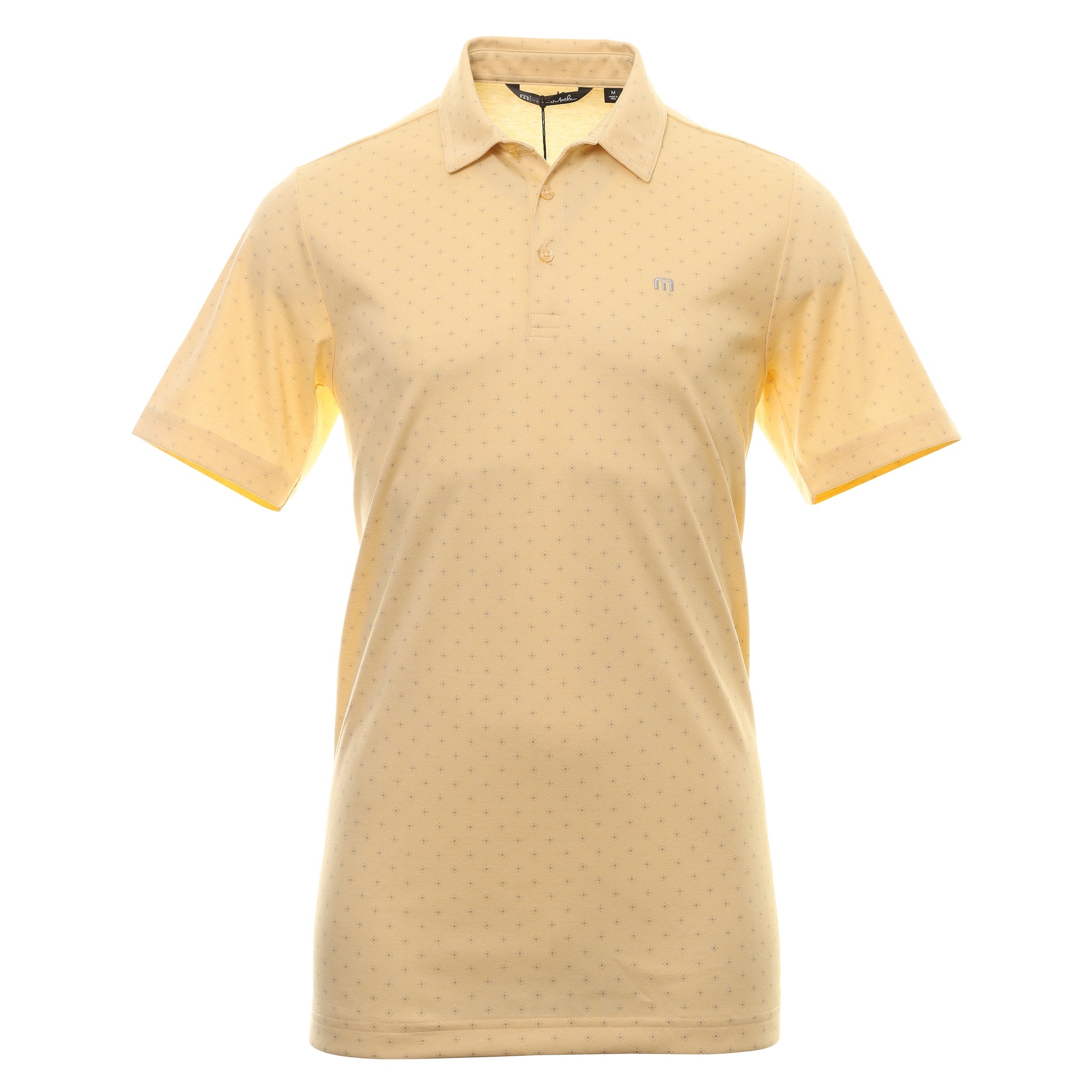 TravisMathew Bamboo Calm Polo Shirt 1MY106 Heather Golden Cream