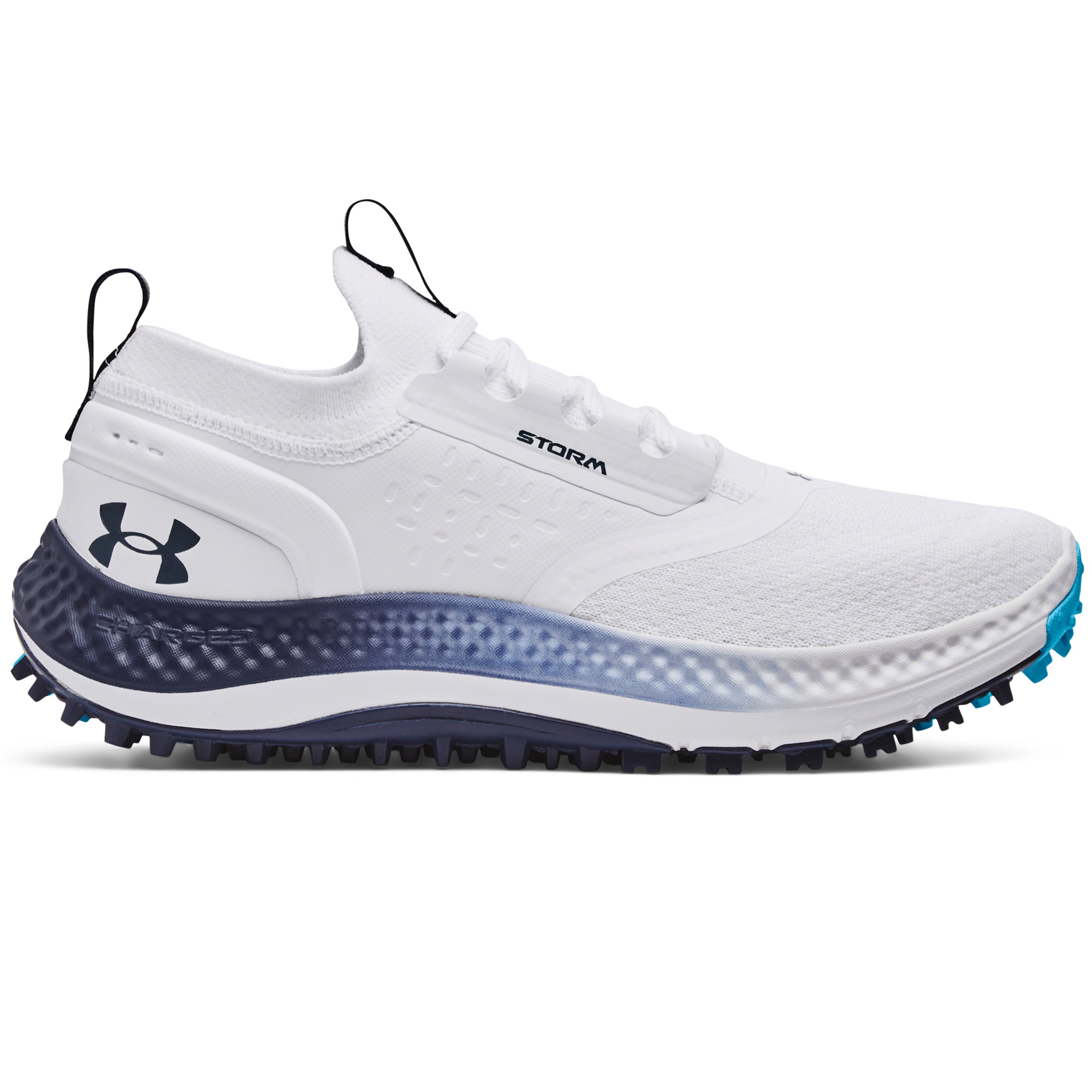 Under Armour Charged Phantom SL Golf Shoes 3026400 White Midnight Navy ...