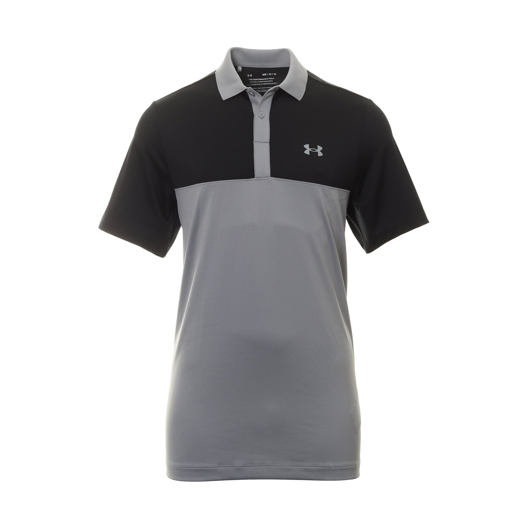 Under Armour Golf Performance 3.0 Colour Block Shirt Steel/Black 035