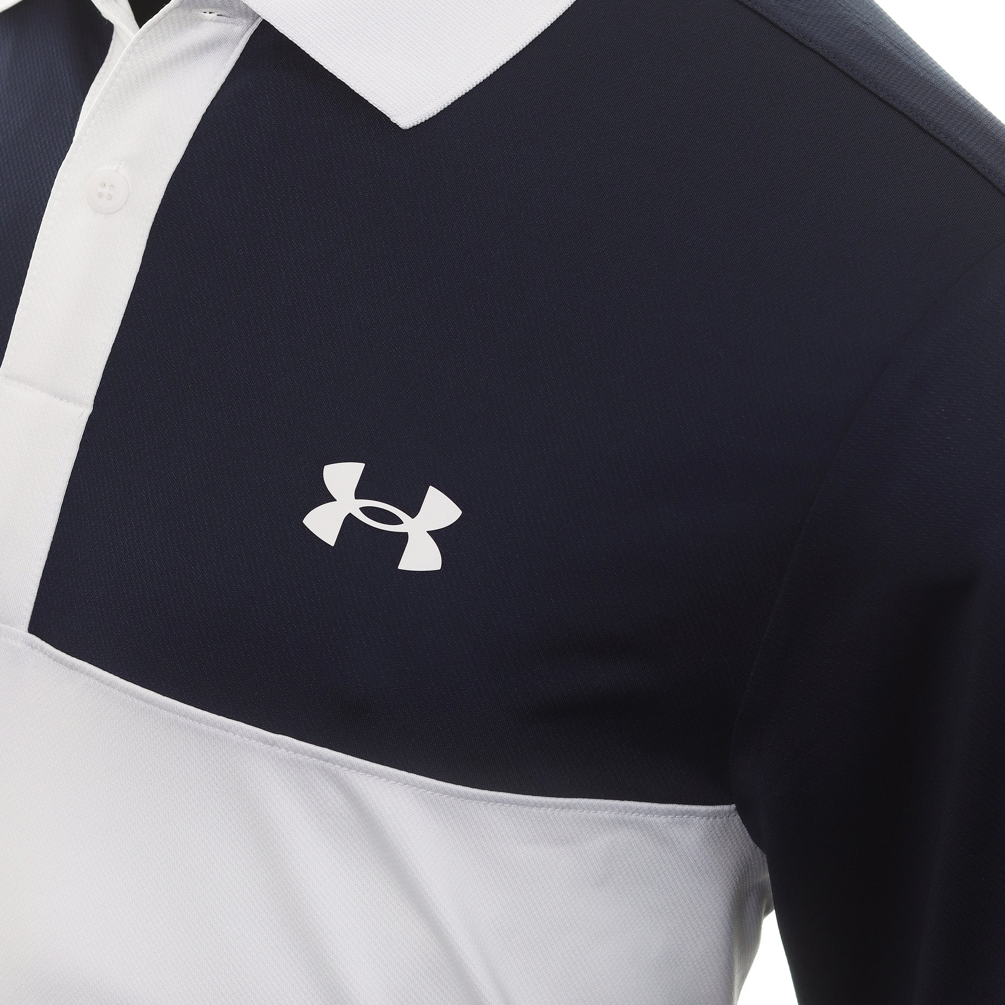 Under Armour Golf Performance 3.0 Colour Block Shirt 1377375 White