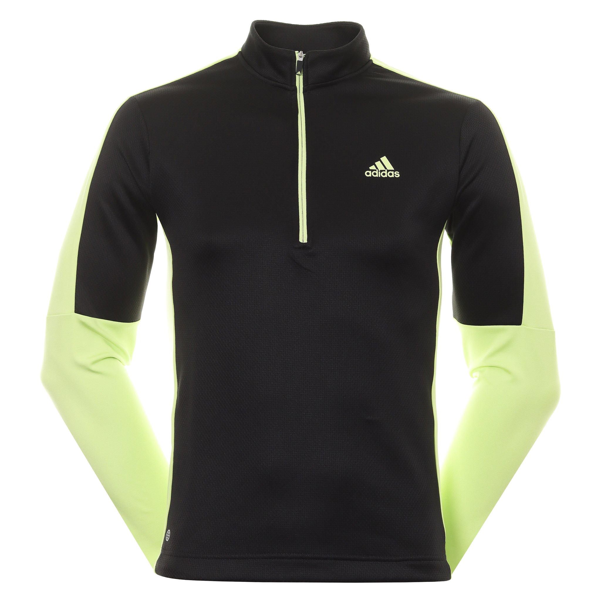 adidas Golf Colour Block 1/4 Zip HC5572 Black Pulse Lime & Function18 ...