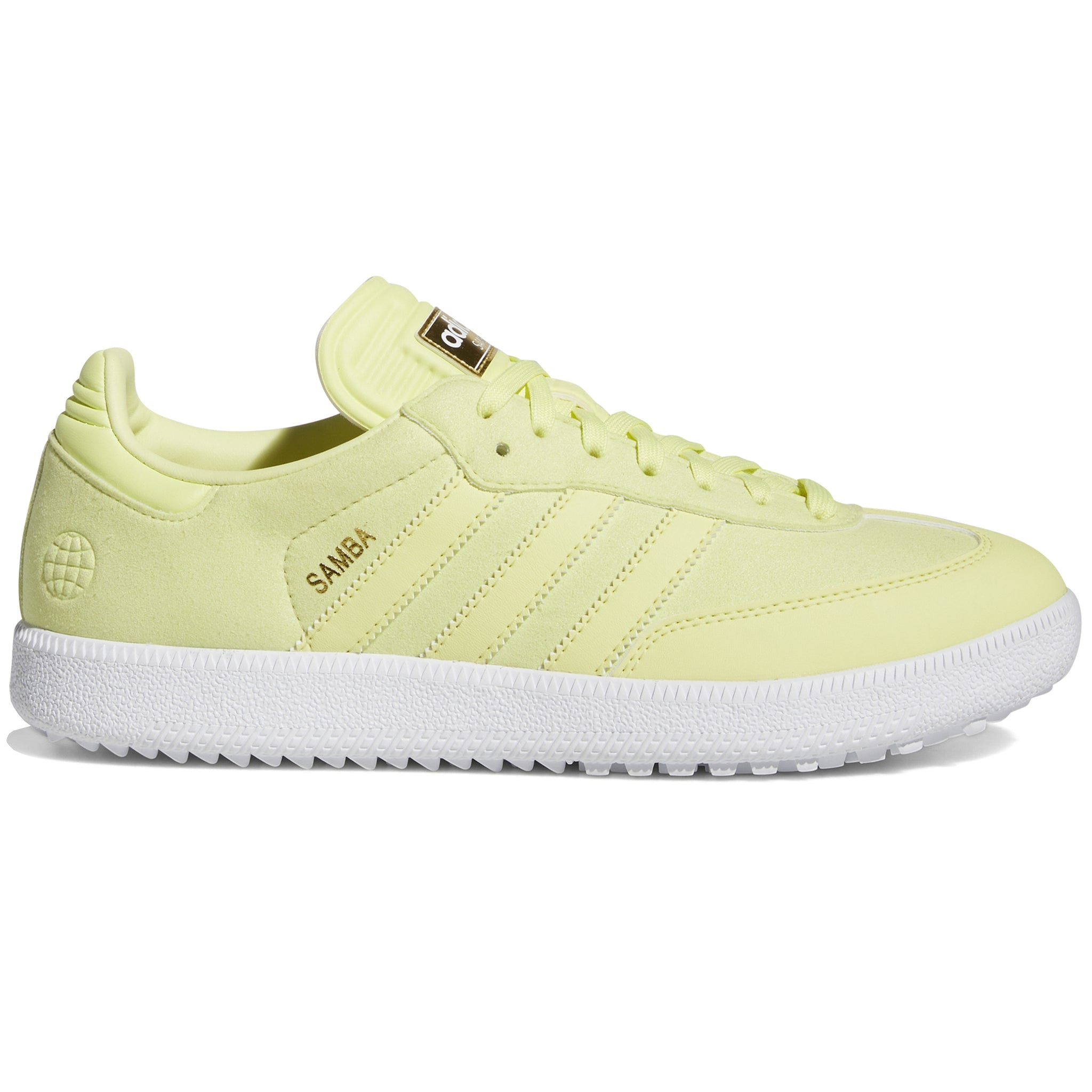 adidas Samba Spikeless LE Golf Shoes HP7877 Pulse Yellow White