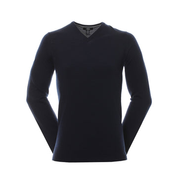 Callaway Golf Ribbed Merino V-Neck Sweater Night Sky 401