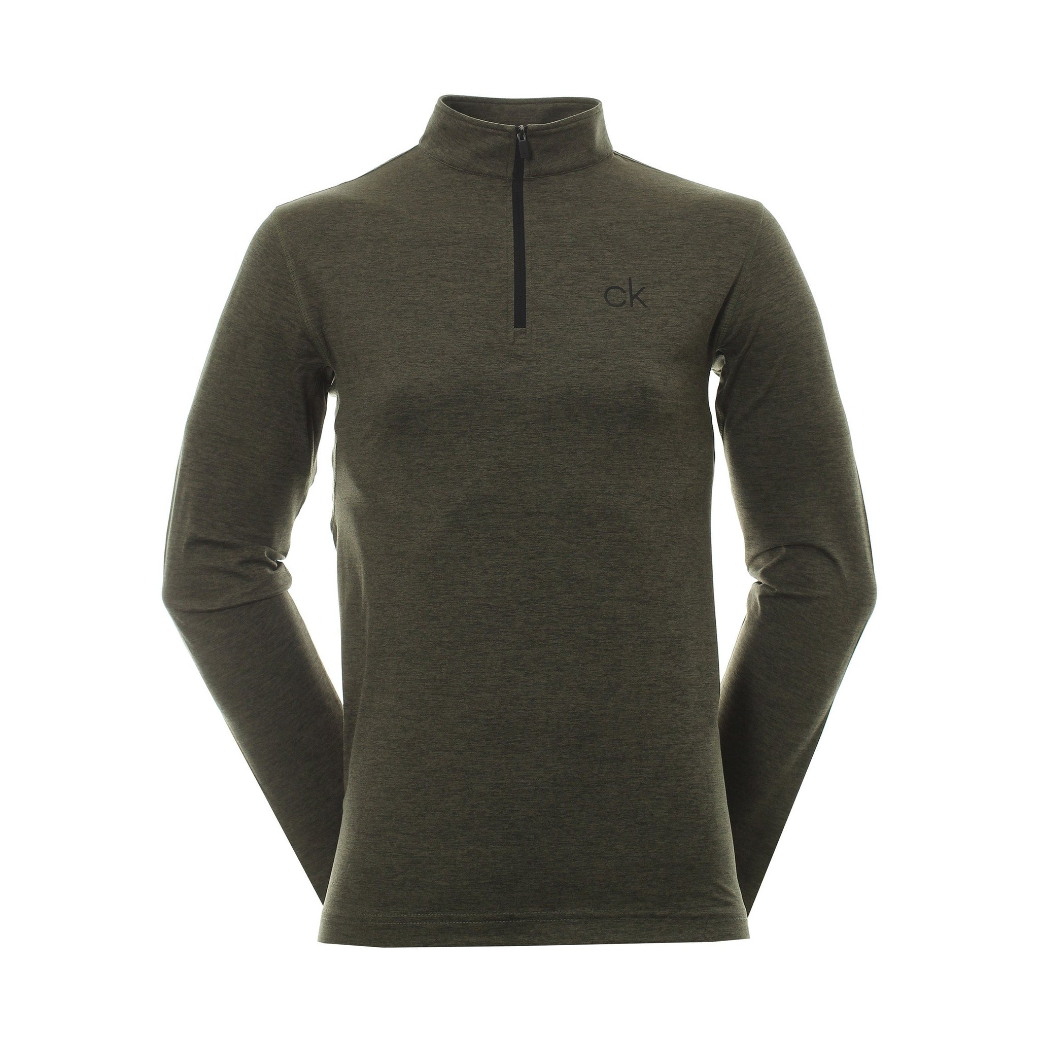 Calvin Klein Golf Newport Half Zip Olive Green Marl