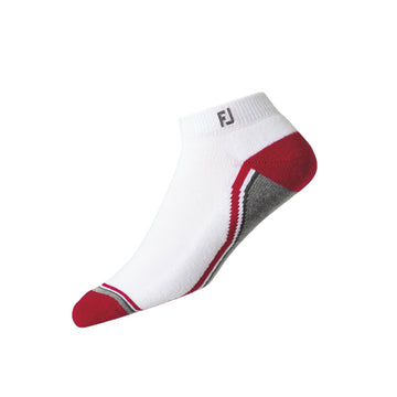 FootJoy ProDry Fashion Sport Golf Socks White/Grey/Red