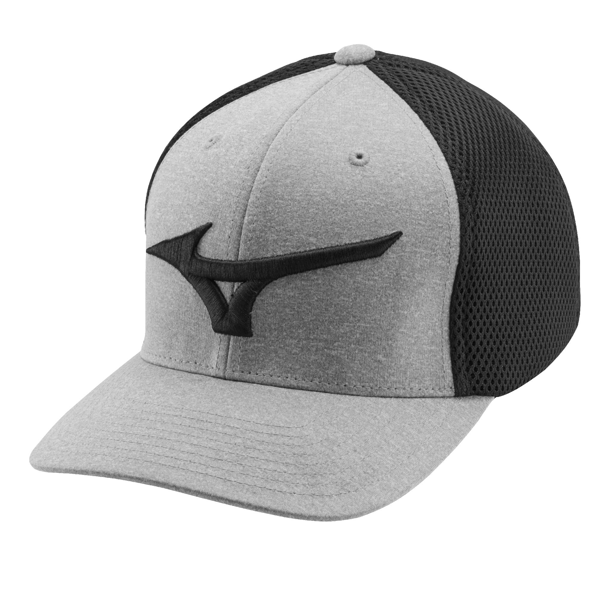mizuno-golf-fitted-meshback-cap-52ff1803p-black