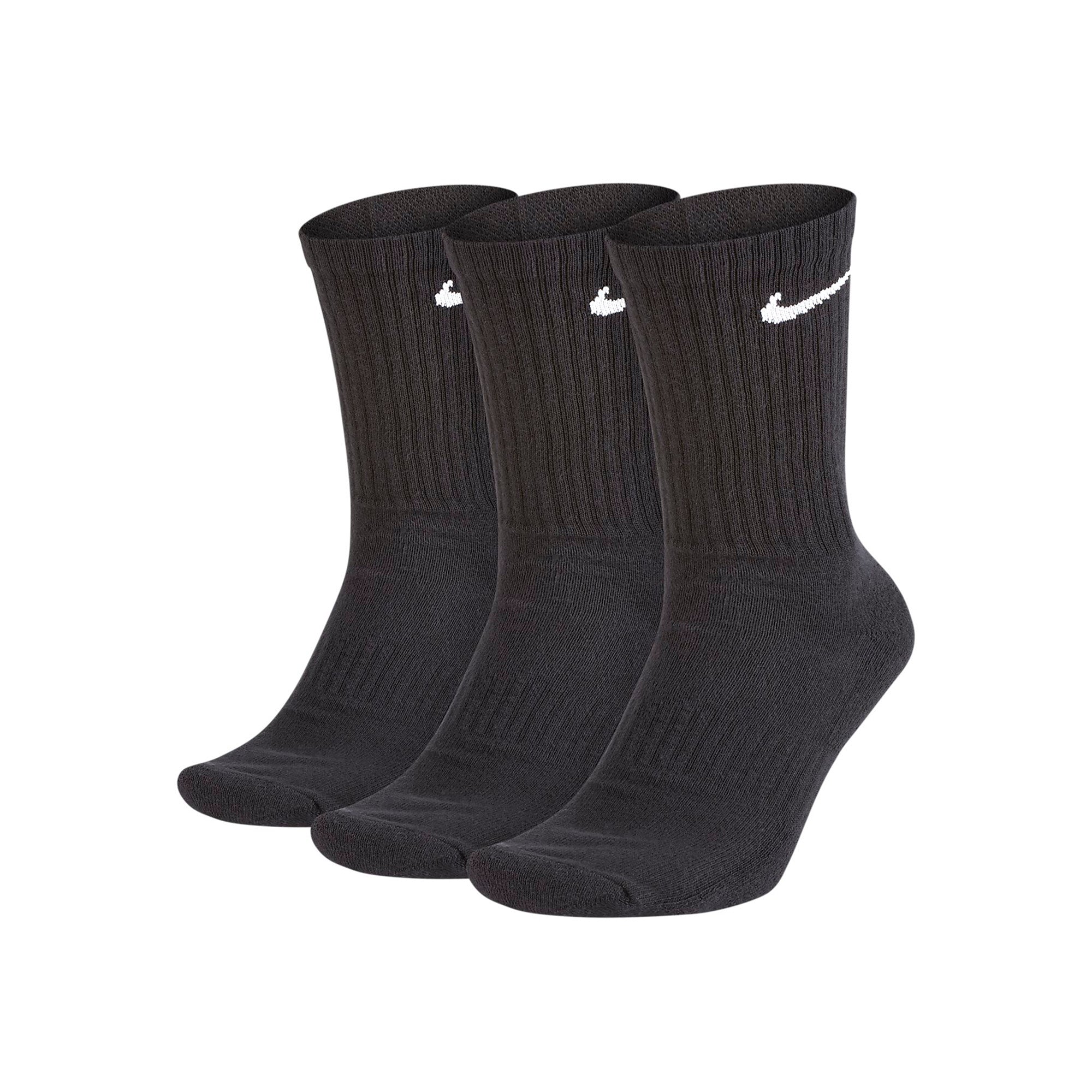 Nike Golf Everyday Cushion Crew Socks - 3 Pair SX7664 Black 010 ...
