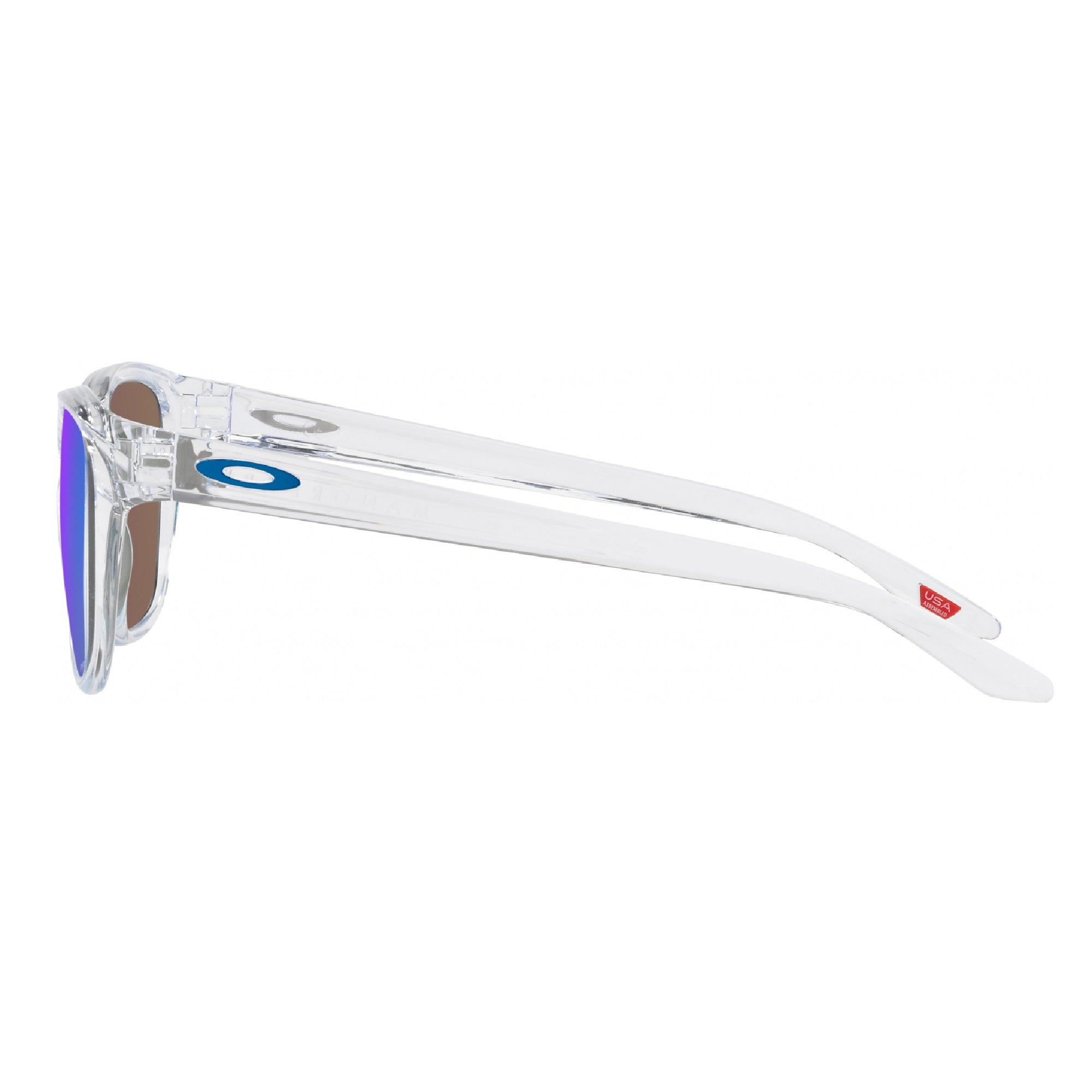 Oakley Manorburn Sunglasses Polished Clear/Prizm Sapphire