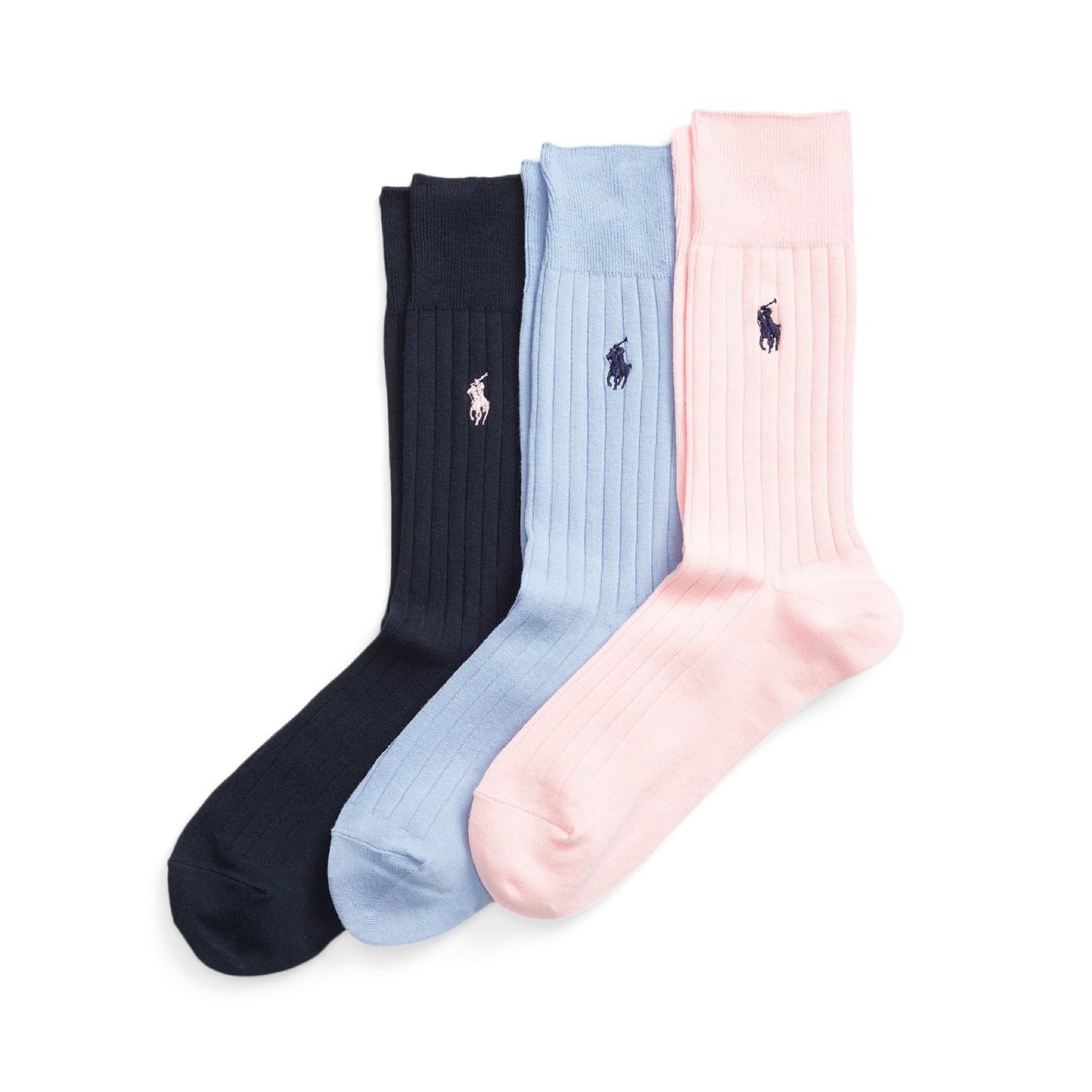 Polo Ralph Lauren Rib Crew Socks 3 Pack 449653754 Pink Light
