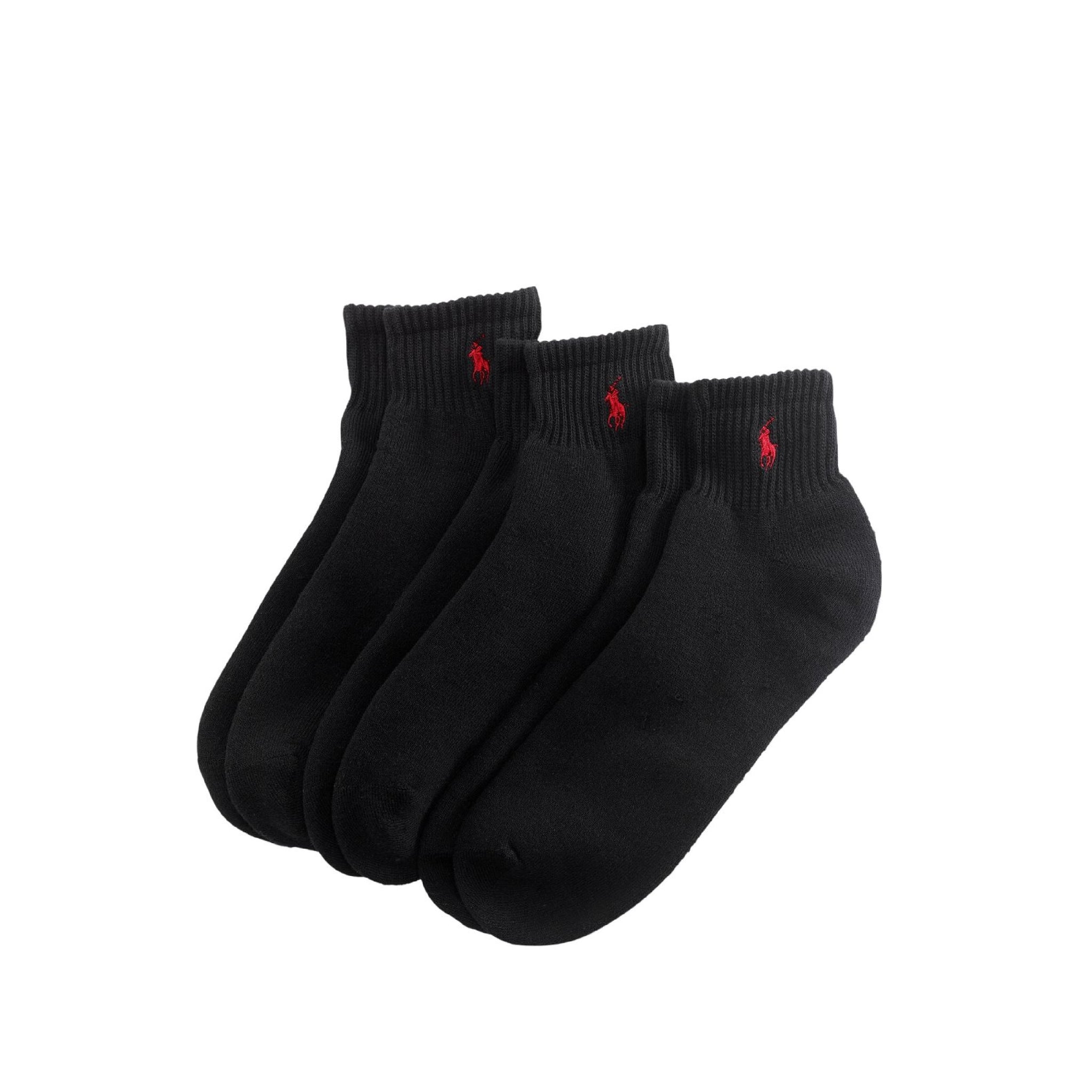 Polo Ralph Lauren Quarter Socks 3 Pack 449655220 Black 001