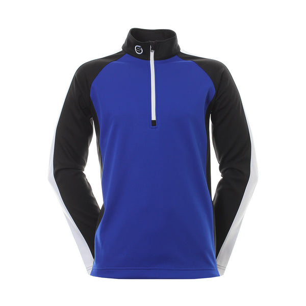Sunderland Golf Aspen Zip Top - Electric Blue/Black/White