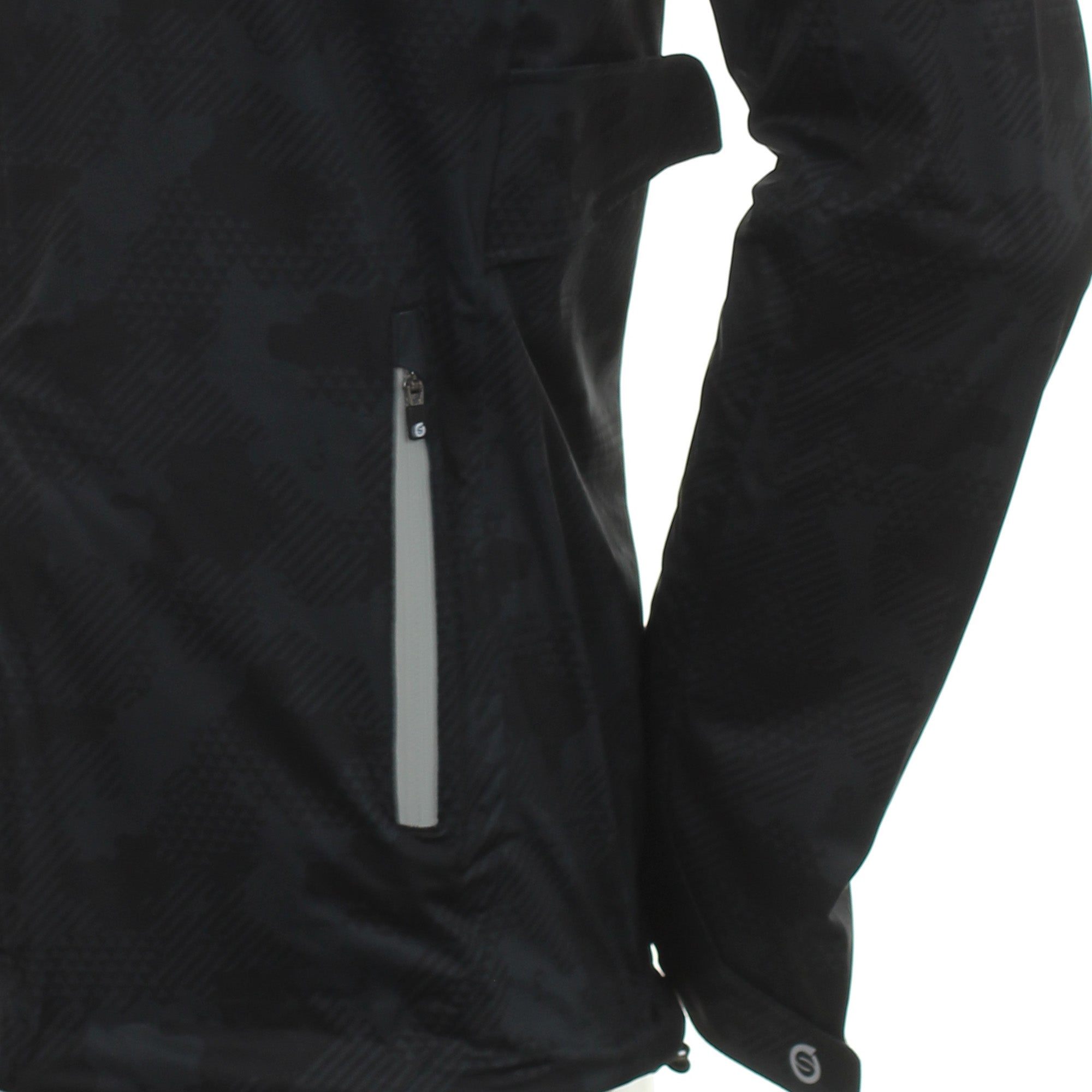 Sunderland Golf WhisperDry Pro-Lite Waterproof Jacket Black Camo/Silver
