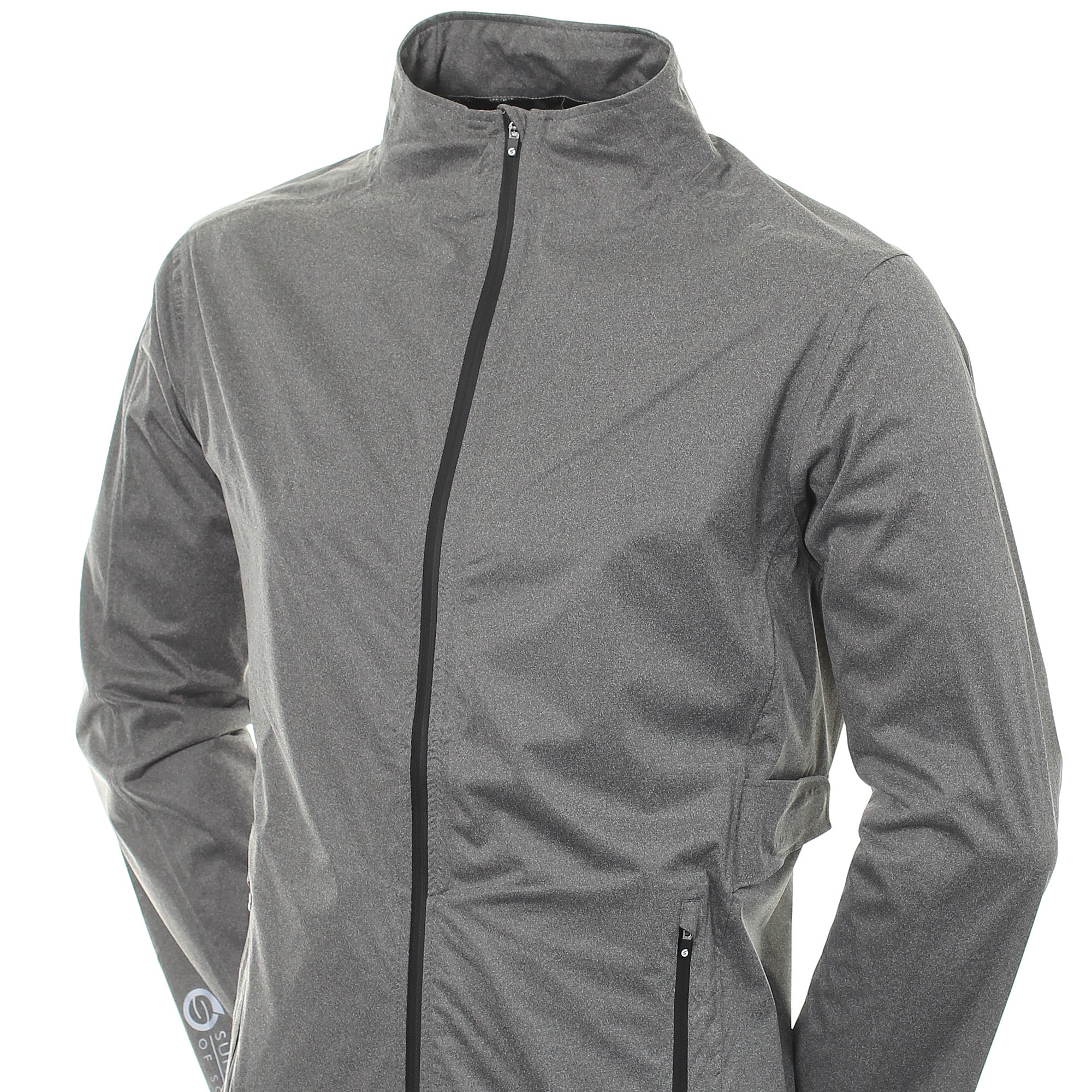 Sunderland Golf WhisperDry Pro-Lite Waterproof Jacket Gunmetal Marl/Black