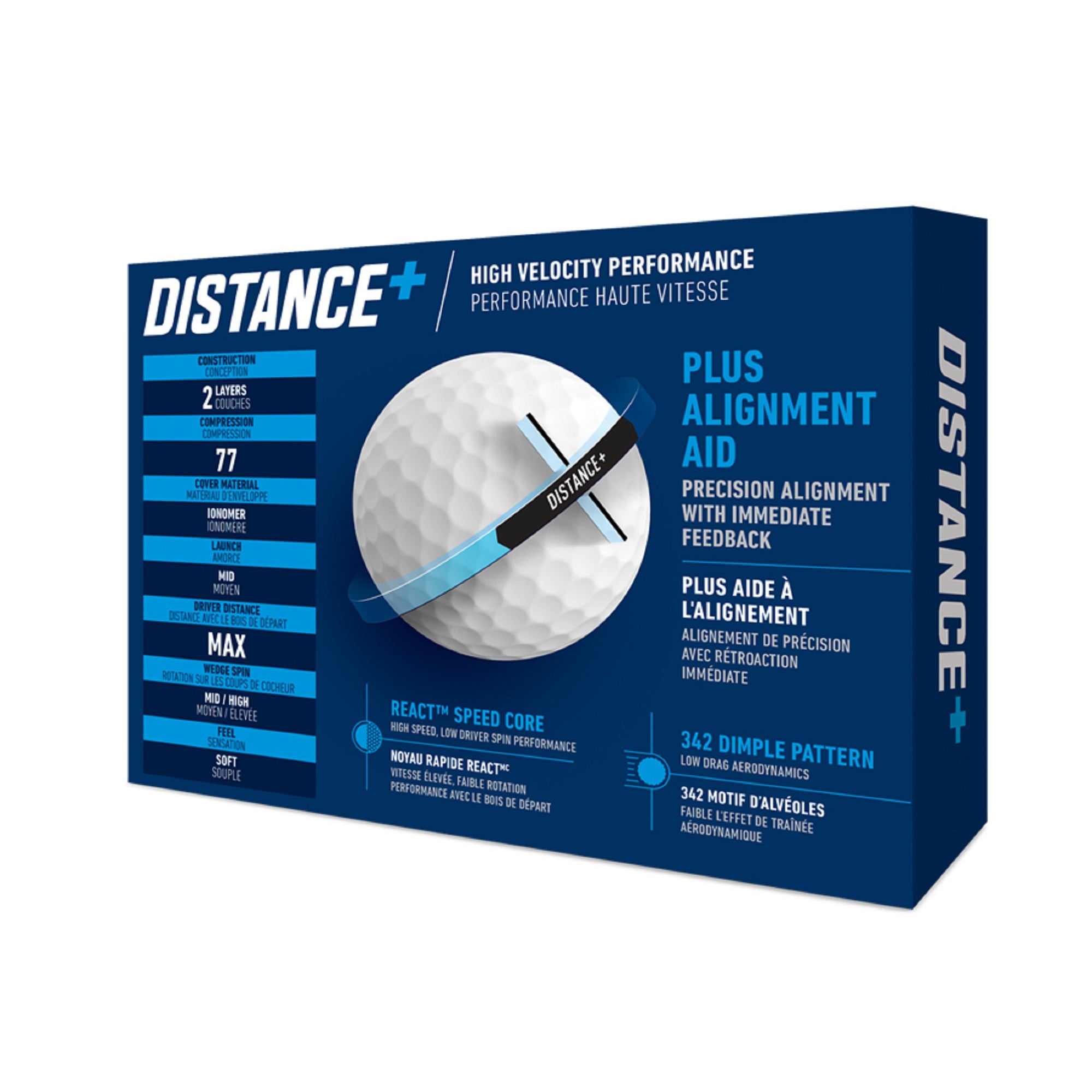 TaylorMade Distance+ Golf Balls White