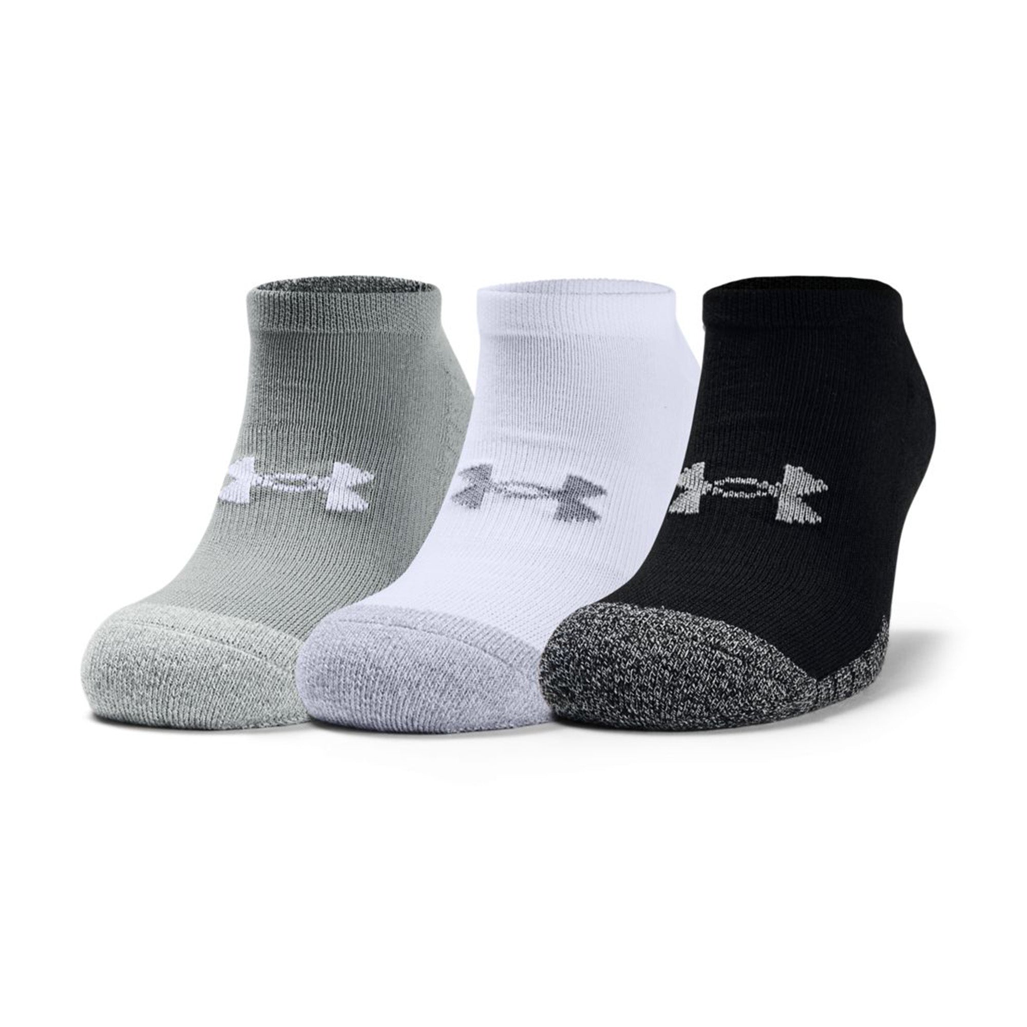 Under Armour Golf Heatgear No Show Sock 3 Pack 1346755 Grey 035